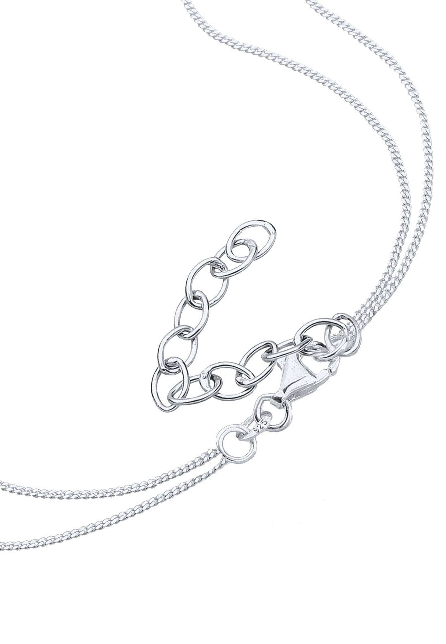 Elli Silberkette »Halskette Lotusblume Om Symbol Yoga Mantra Layer 925 Silber«
