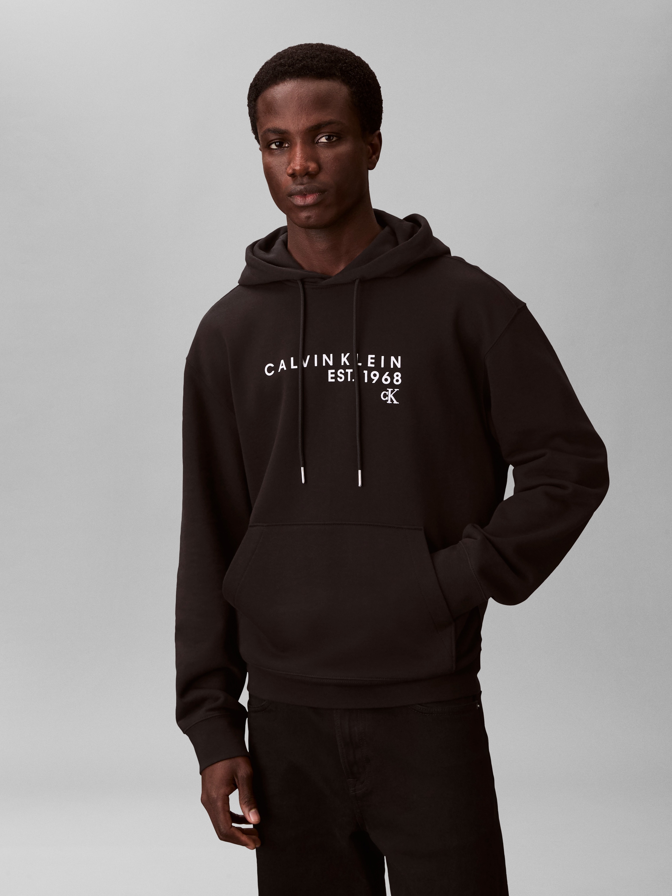 Calvin Klein Jeans Kapuzensweatshirt »CALVIN 1968 GRAPHIC«, Regular fit mit Kapuze mit Kordelzug
