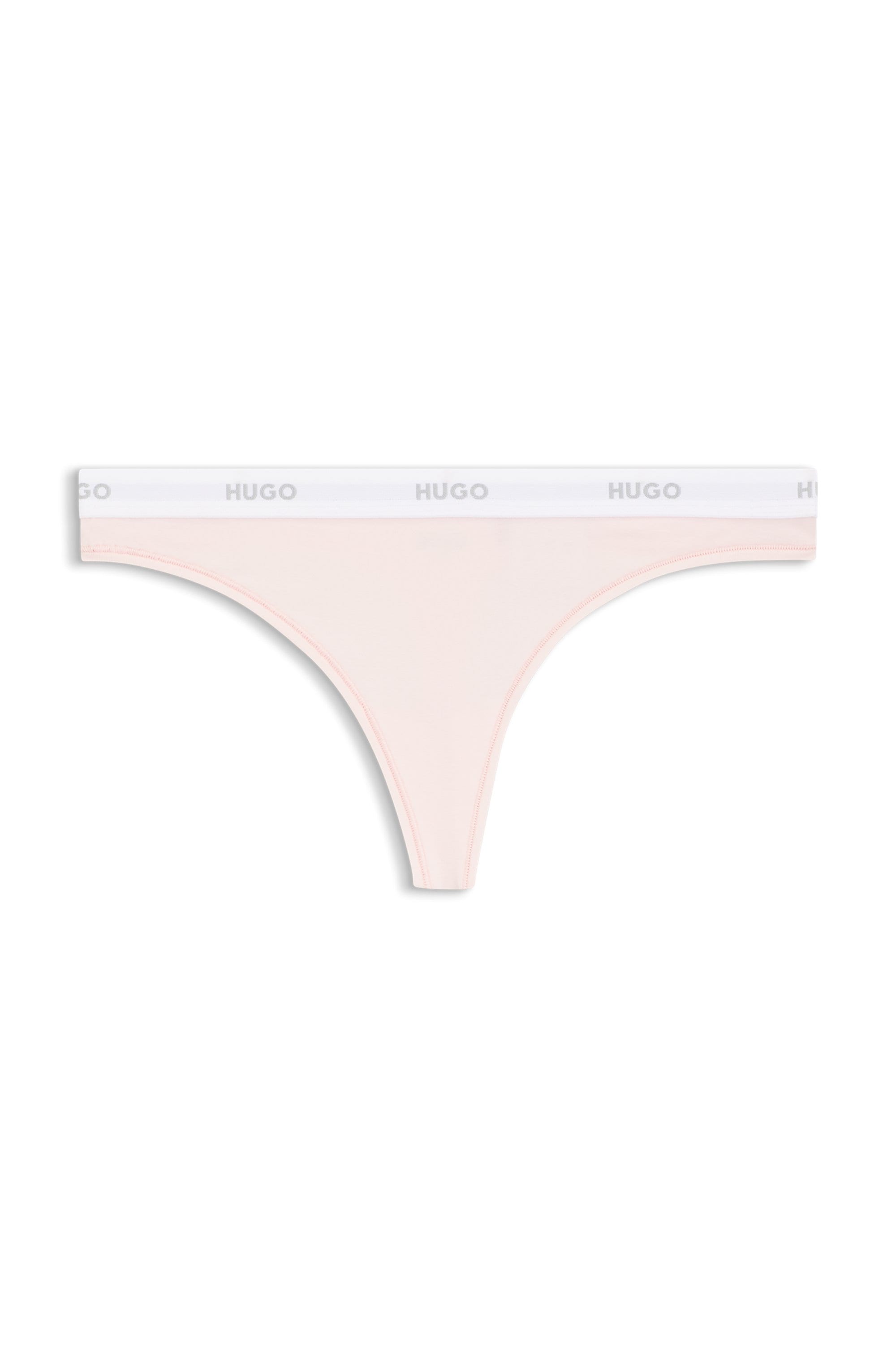 HUGO Underwear String »ID« aus Stretch-Baumwolle mit Logos am Bund