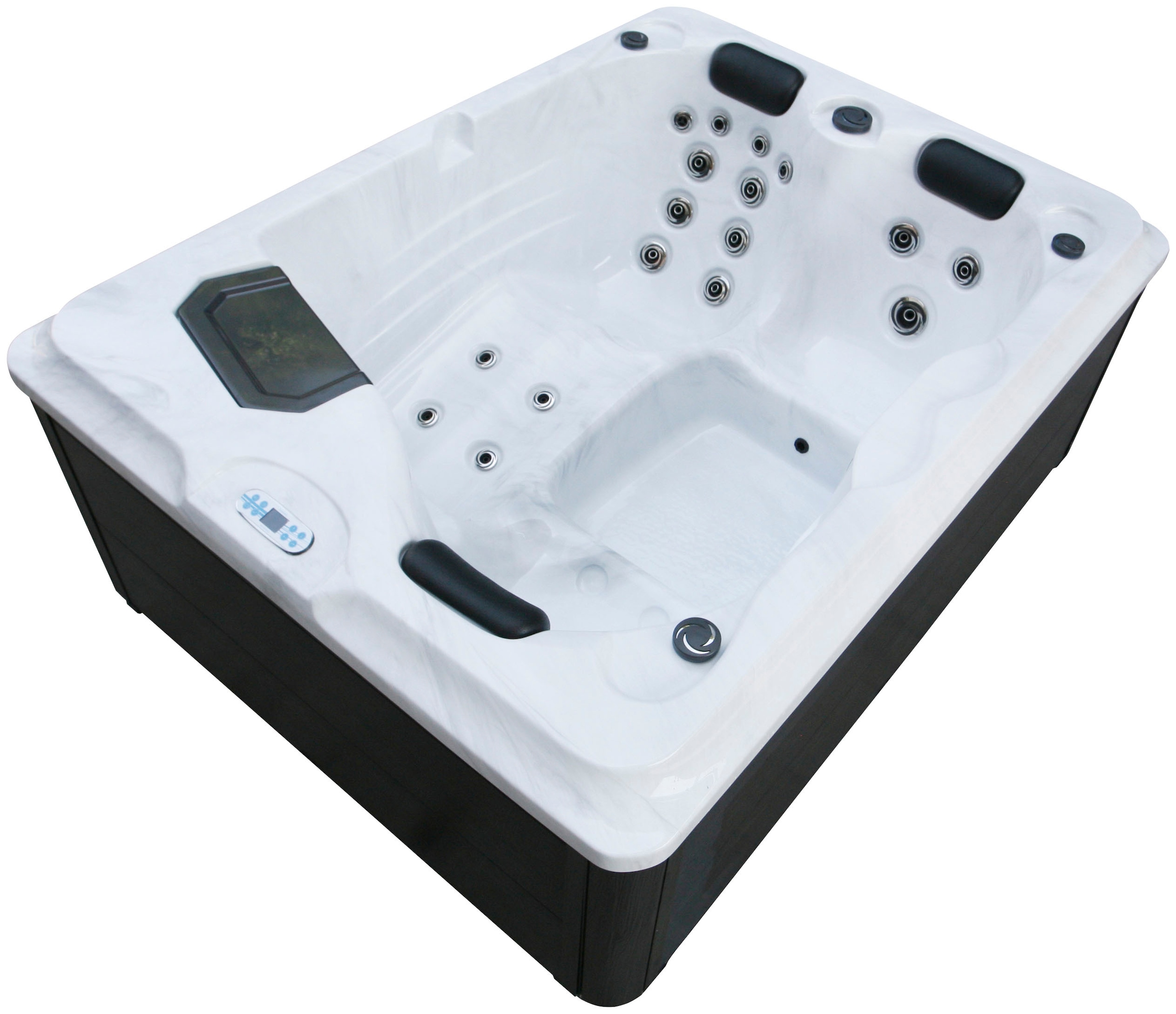 Sanotechnik Whirlpool »DIABLO«, (Set), 210x160x80 cm, inkl. Einstiegsleiter und Abdeckung