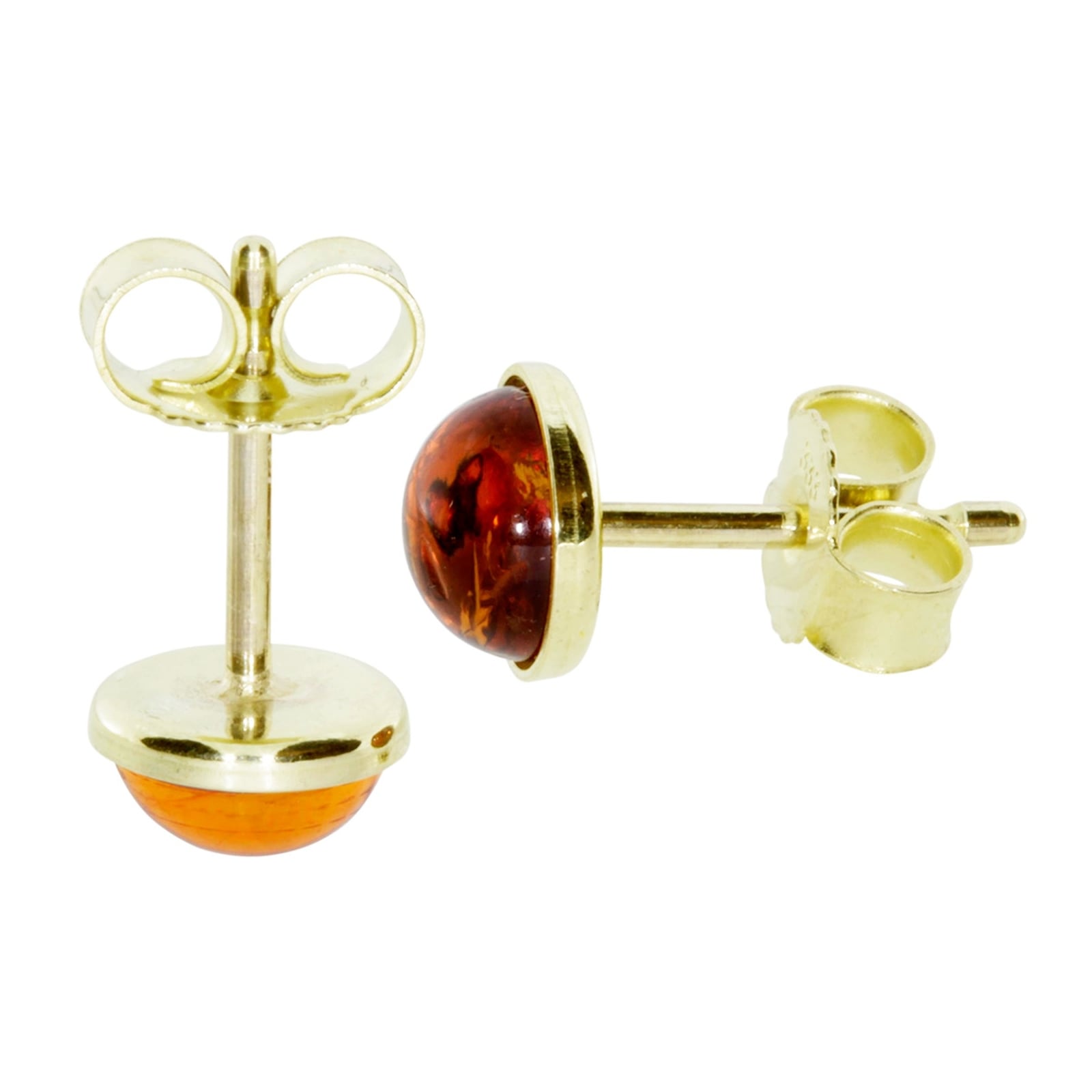 OSTSEE-SCHMUCK Paar Ohrstecker »- Classic 6 mm - Gold 333/000 - Bernstein«