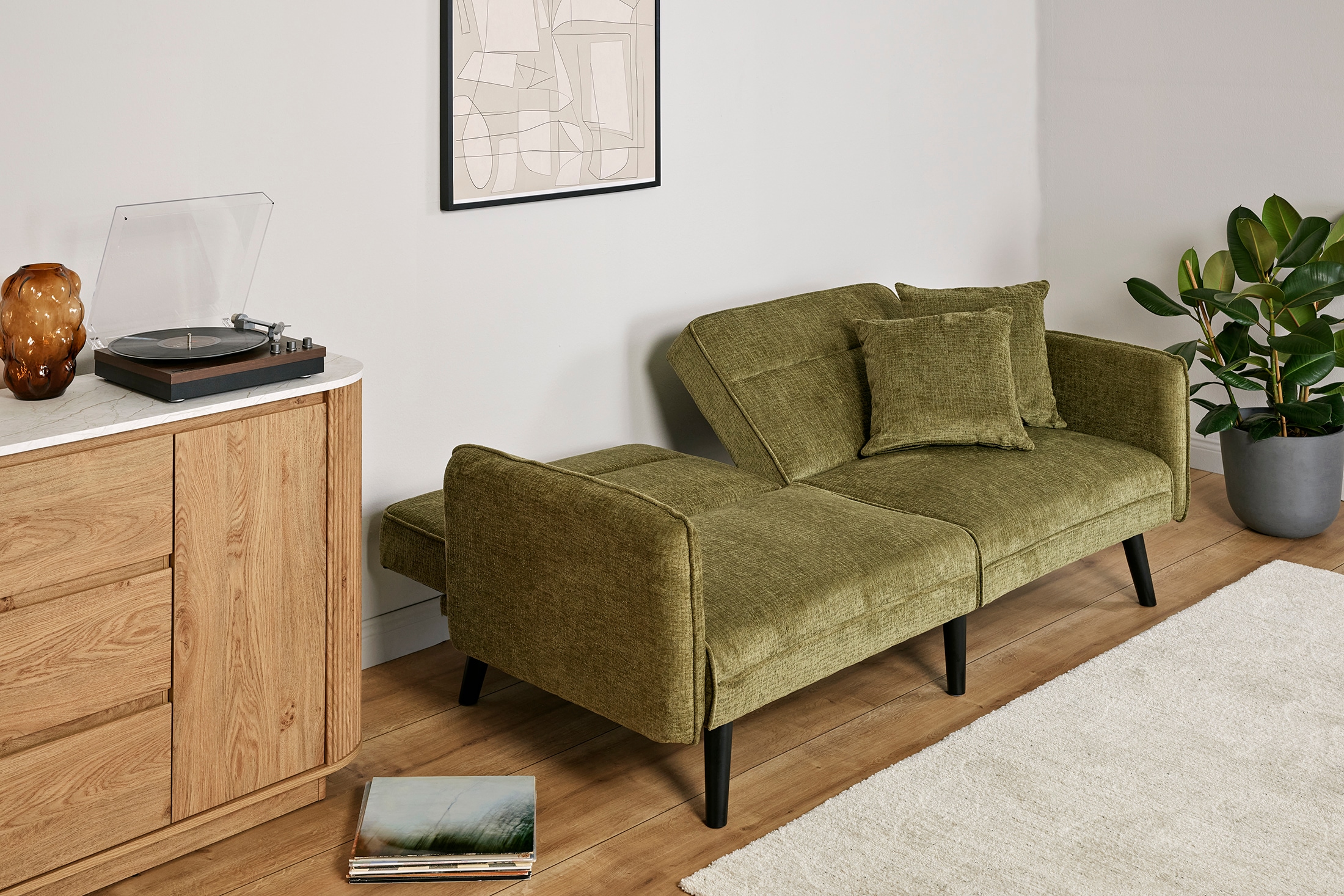 Jahnke Schlafsofa »CHILLAX LINE« mit Relax-und Schlaffunktion, inkl. Kissen, Breite 191 cm