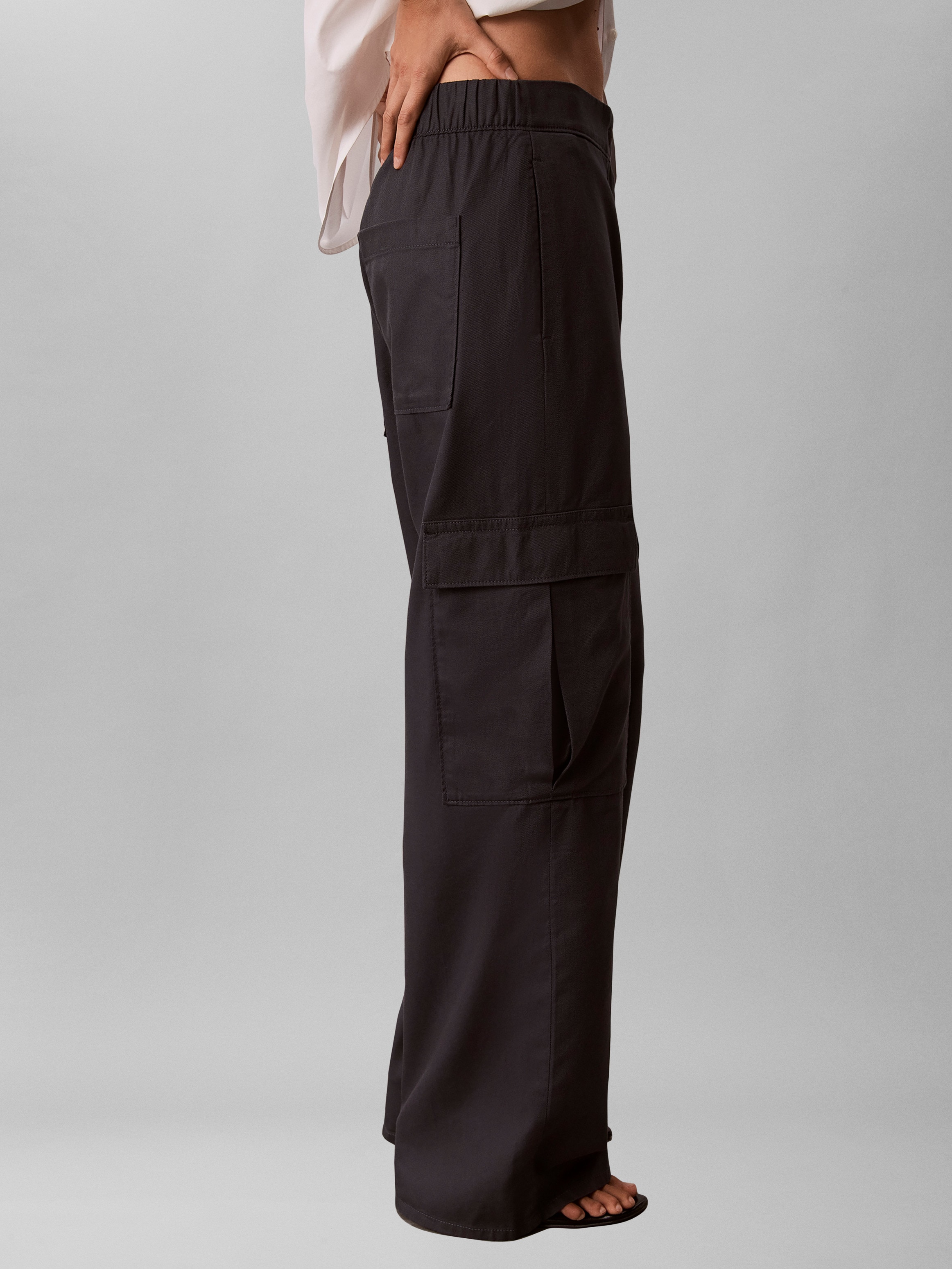Calvin Klein Jeans Cargohose  Elastikbund, High Waist, Relaxed Fit, Cargotaschen