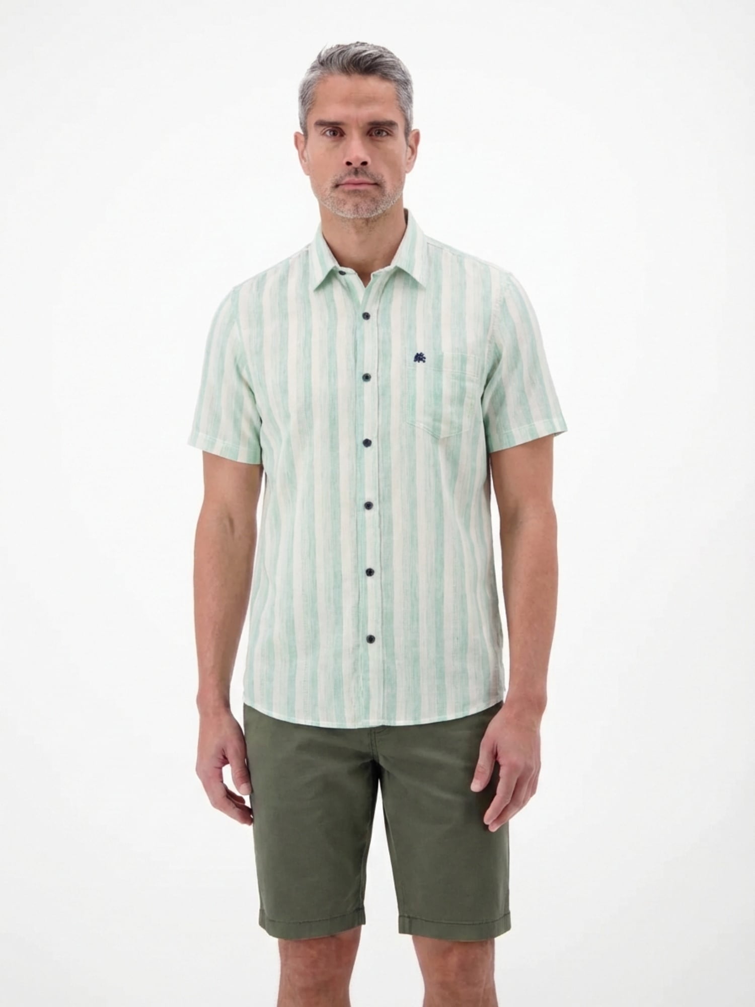 LERROS Kurzarmhemd »Kurzarmhemd gestreift und atmungsaktiv«