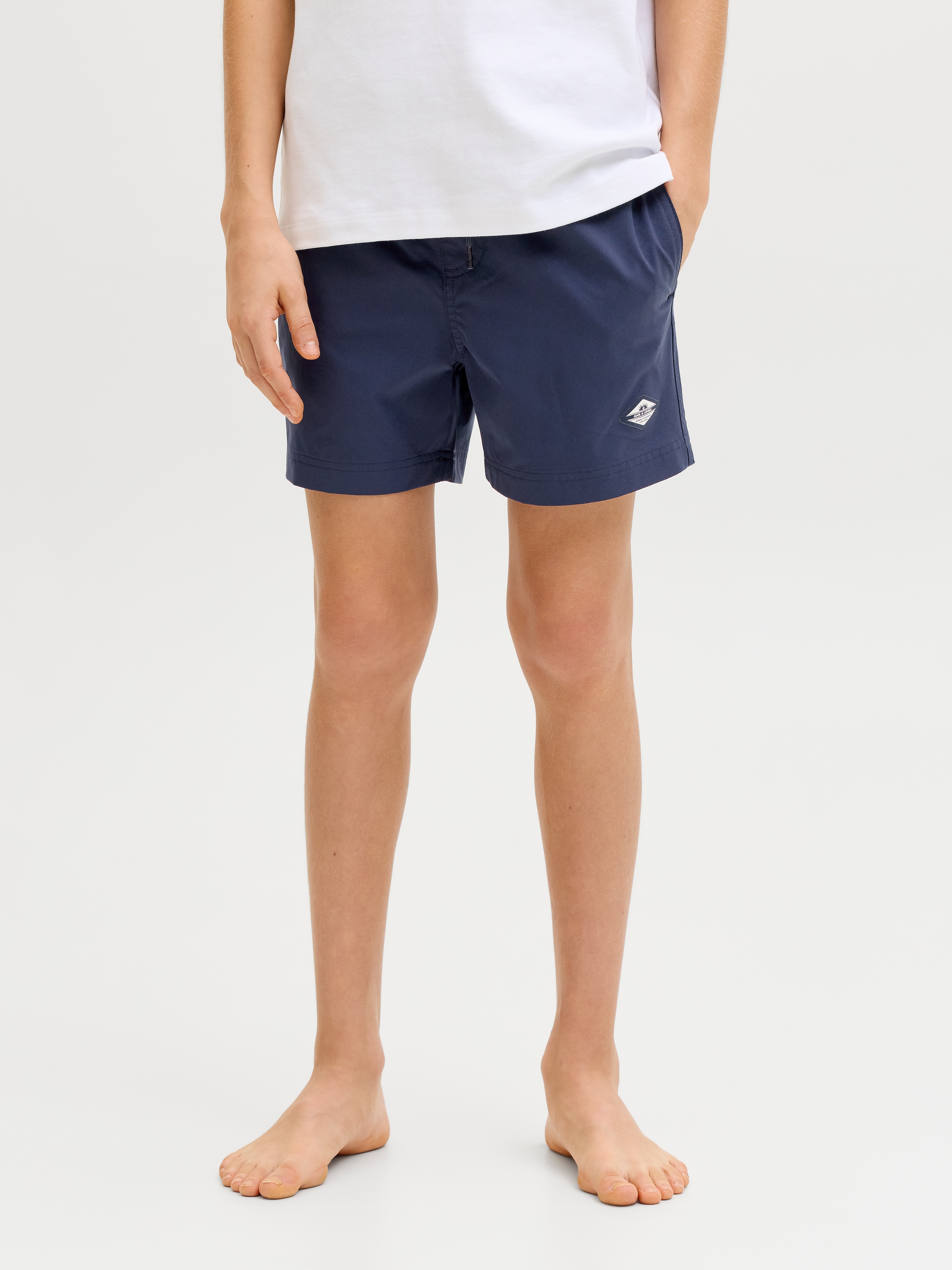 Jack & Jones Junior Badeshorts »JPSTMAUI SURF DOUBLE WB SWIMSHORT SN JNR« mit Logobund und Kordelzug
