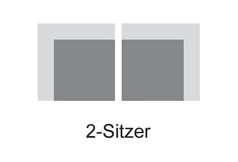 DOMO collection 2-Sitzer »Alisson kubische Formensprache mit abgerundeten Elementen, komfortabel« fester Sitzkomfort