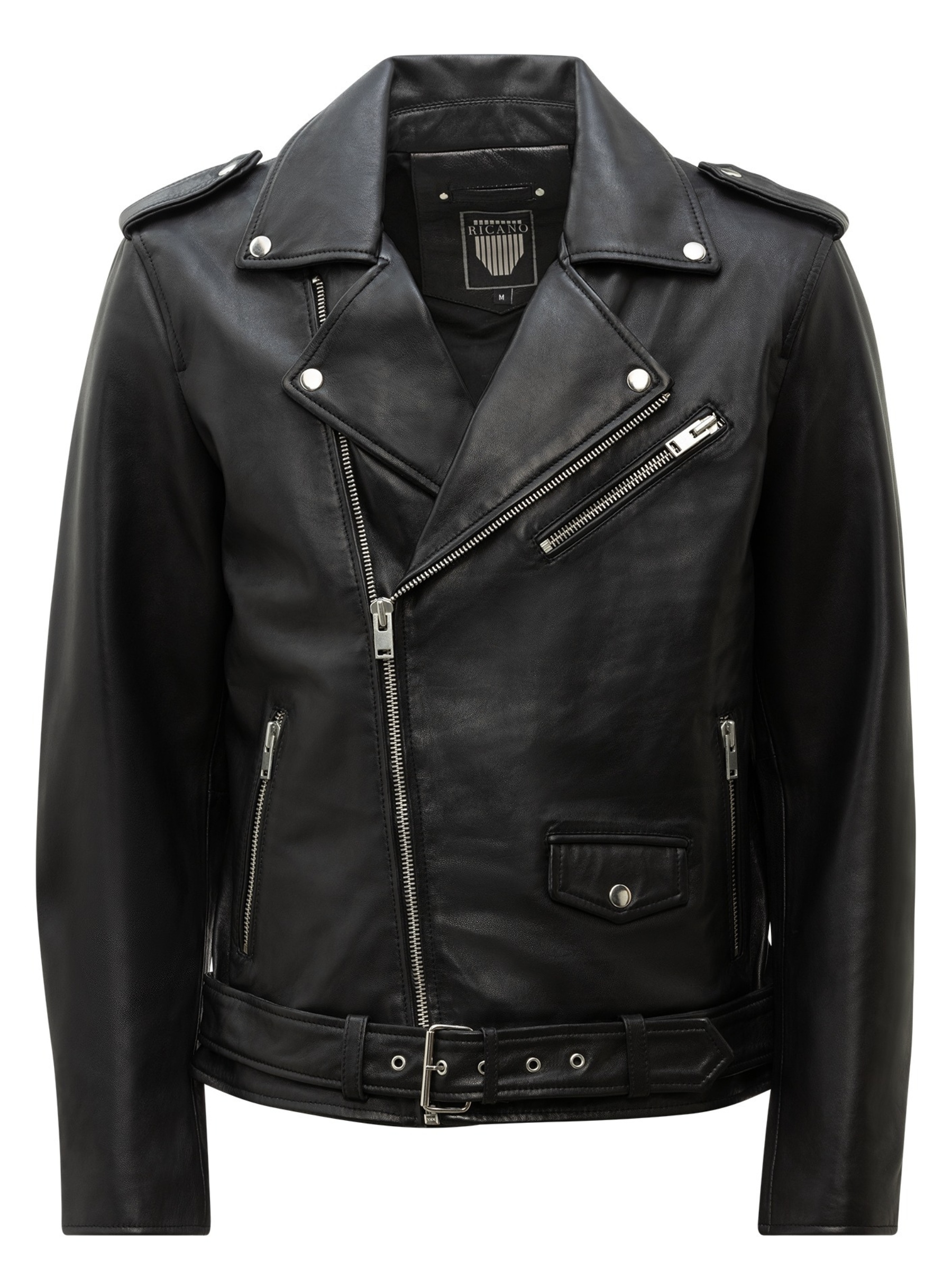 RICANO Bikerjacke »Lederjacke Marco« ohne Kapuze Handgefertigt aus echtem Leder