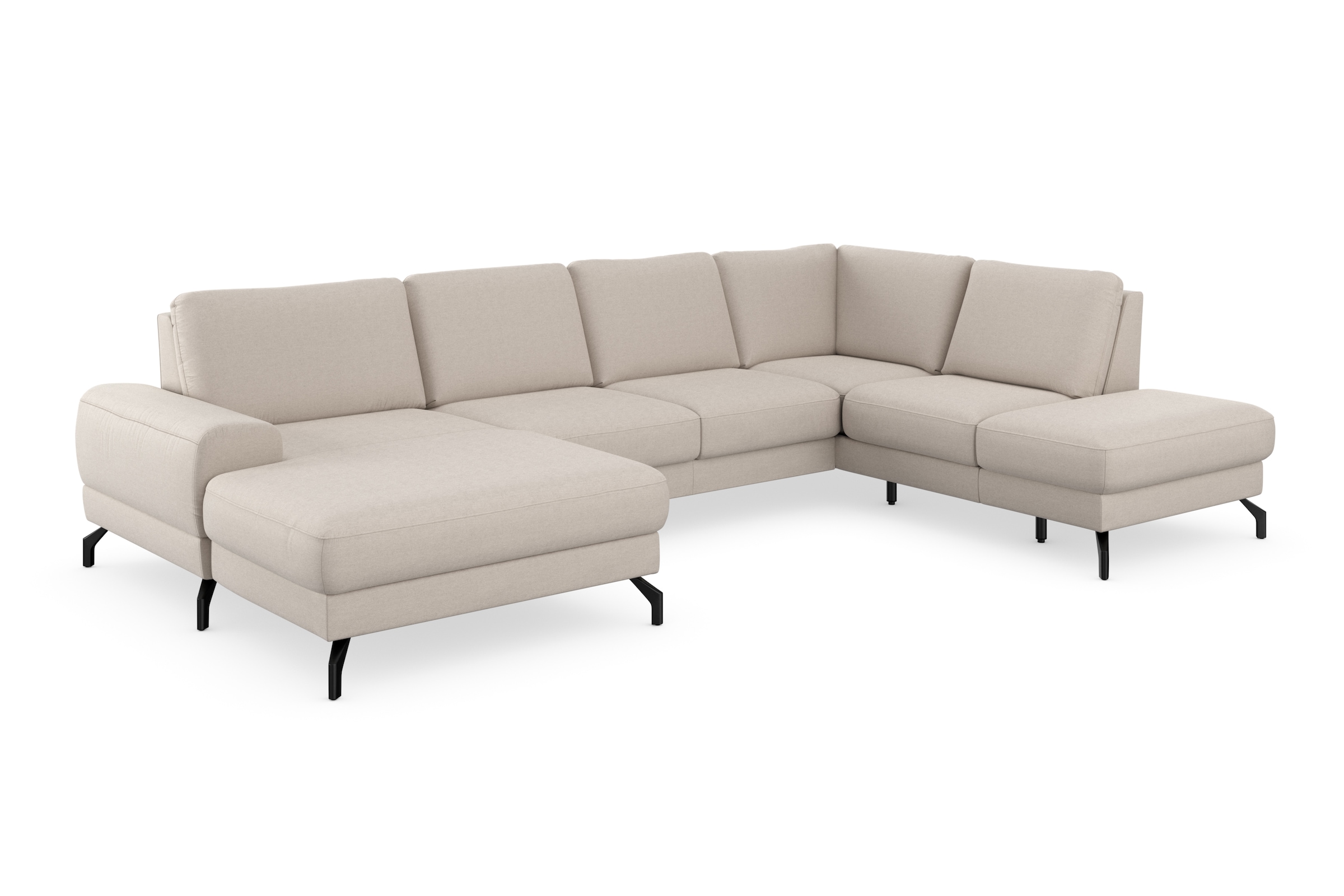 sit&more Wohnlandschaft »Cinturo U-Form«, inklusive Sitztiefenverstellung und Federkern, Sitzhöhe 45 cm