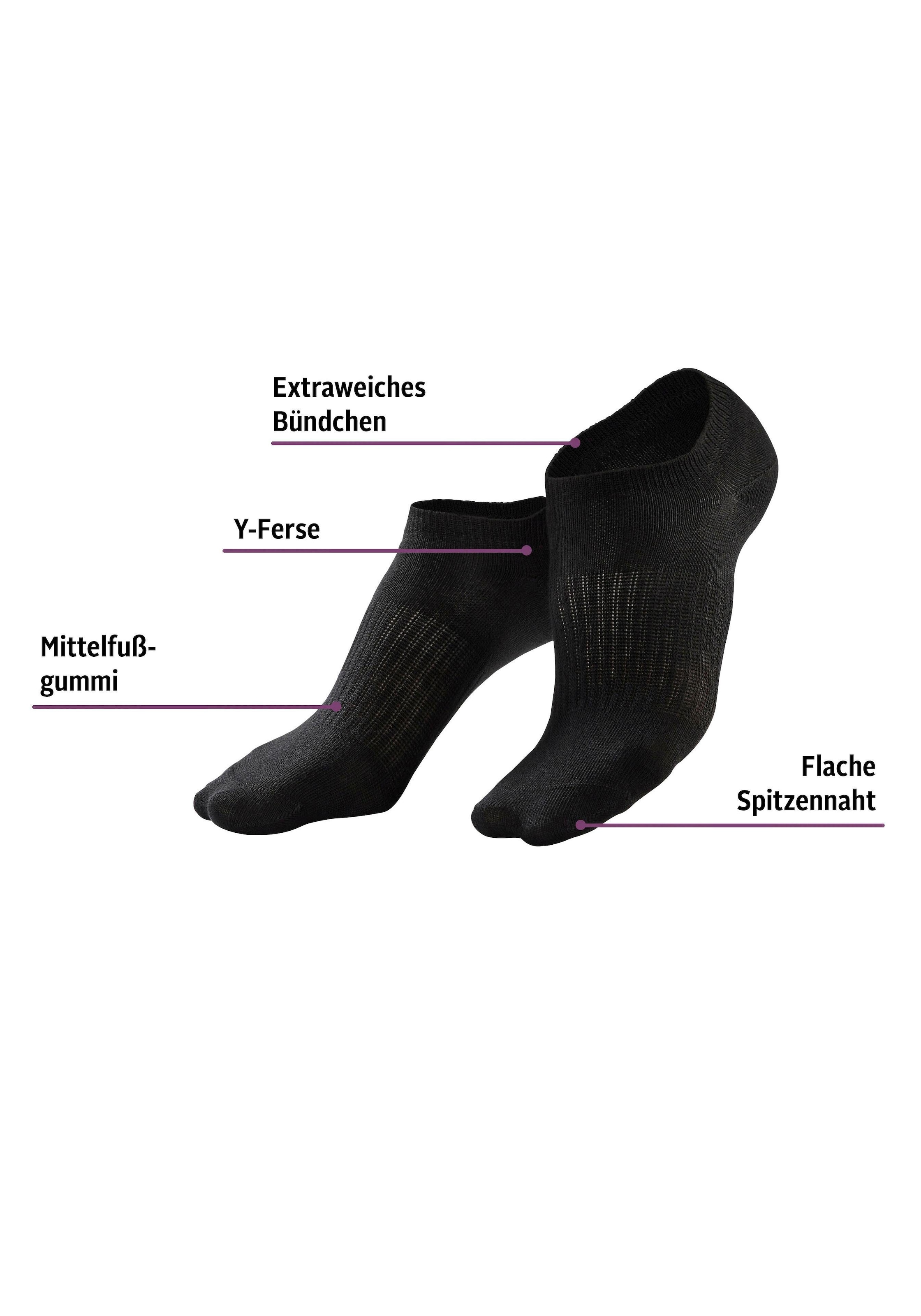 LASCANA ACTIVE Sneakersocken, (Set, 7 Paar), mit Mittelfußgummi