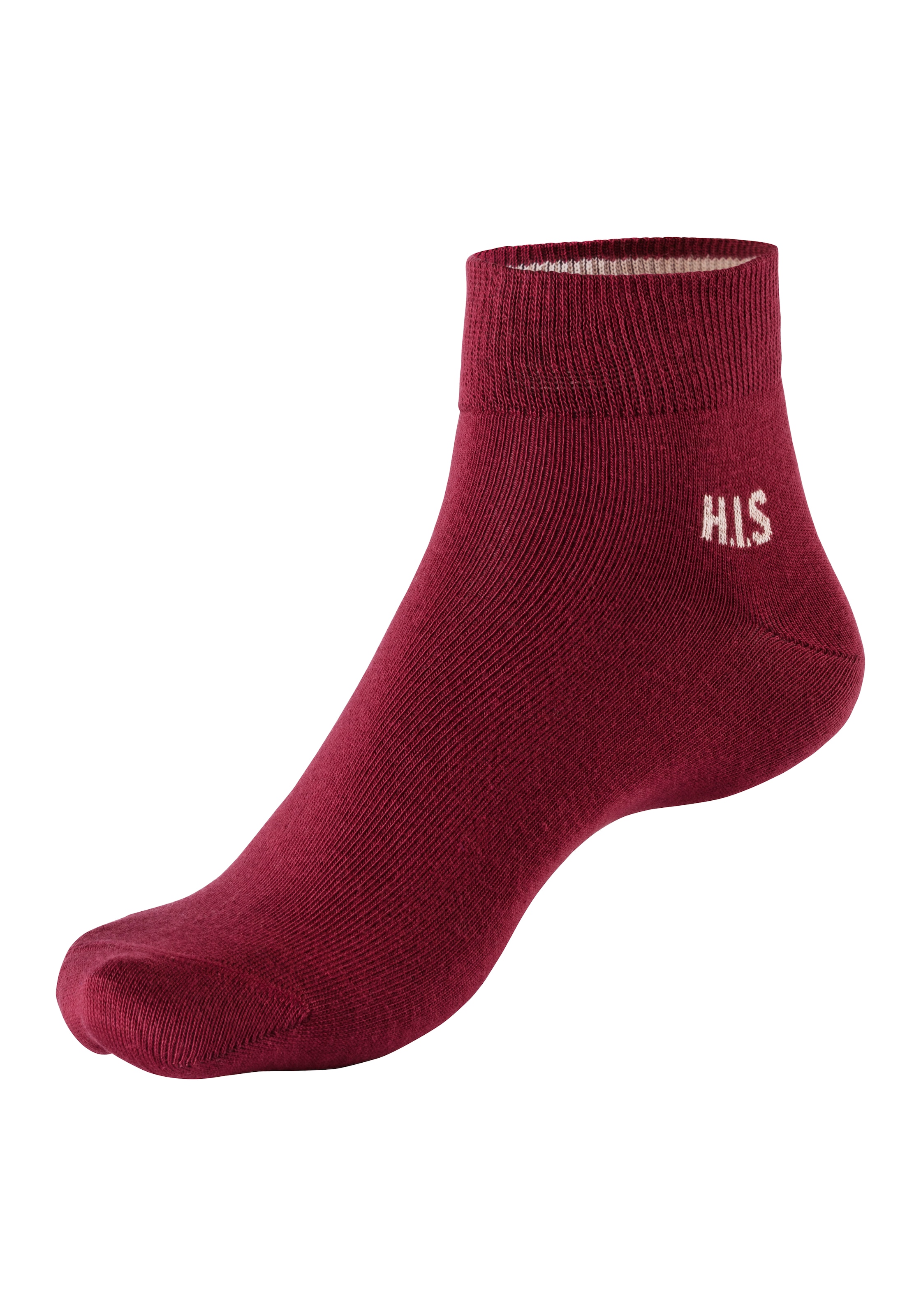 H.I.S Kurzsocken, (Packung, 10 Paar), mit farbigem Innenbund