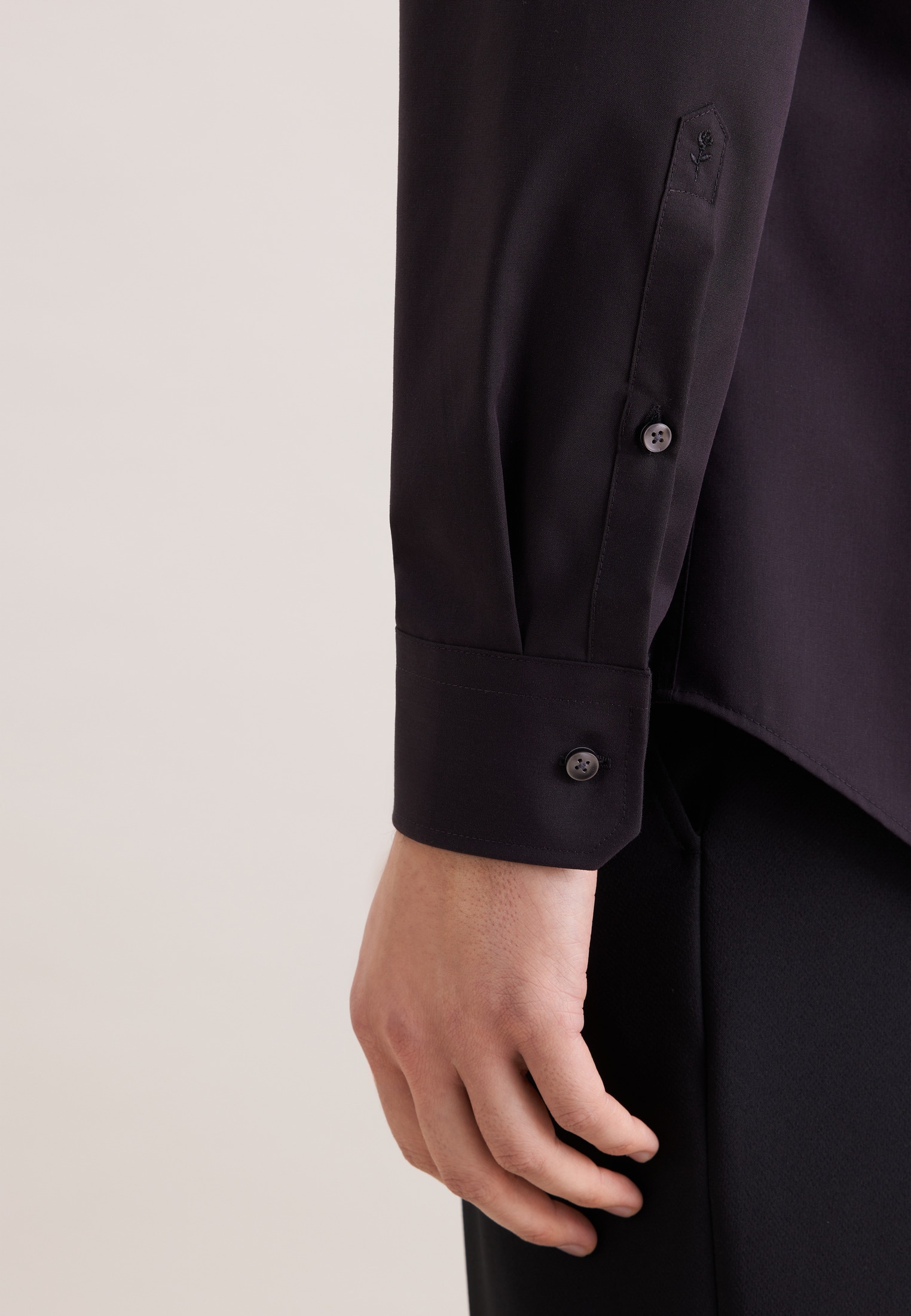 seidensticker Businesshemd »Schwarze Rose« Shaped 1/1 Kentkragen Uni