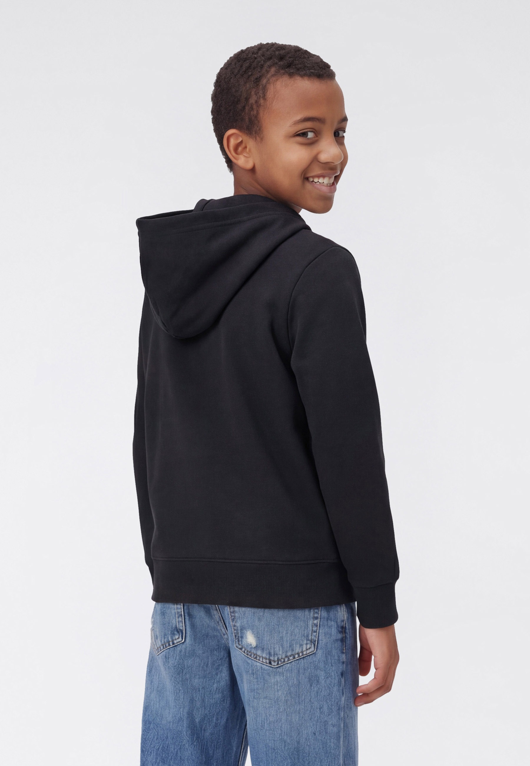 Champion Kapuzensweatjacke »ICONS CONTRAST Terry Full Zip Hoodie« mit Kapuze, für Kinder, mit Reißverschluss