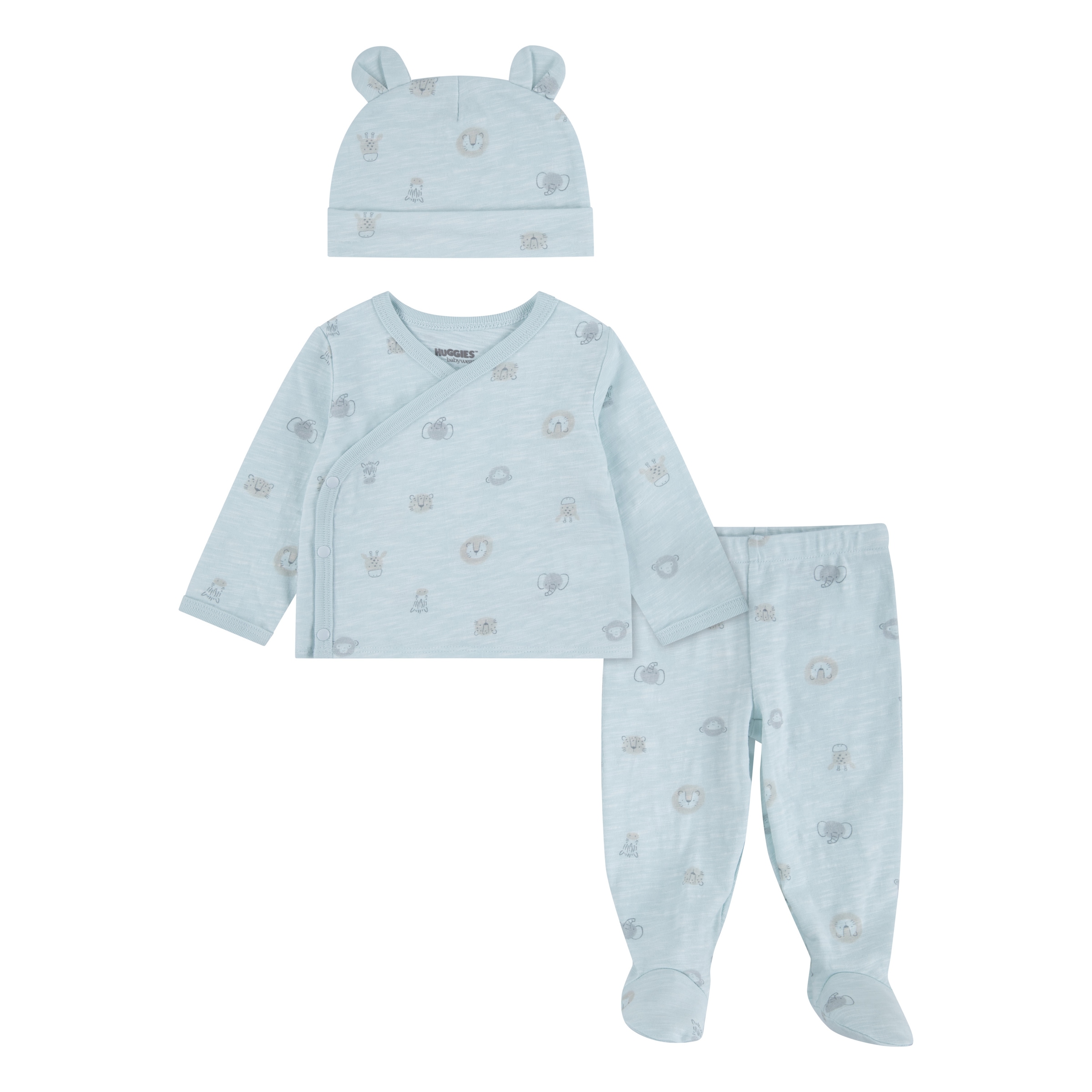 HUGGIES babywear Langarmshirt & Hose »HUGG FOOTED PANT SET+ATTACHMEN« Set,  mit All-Over Print