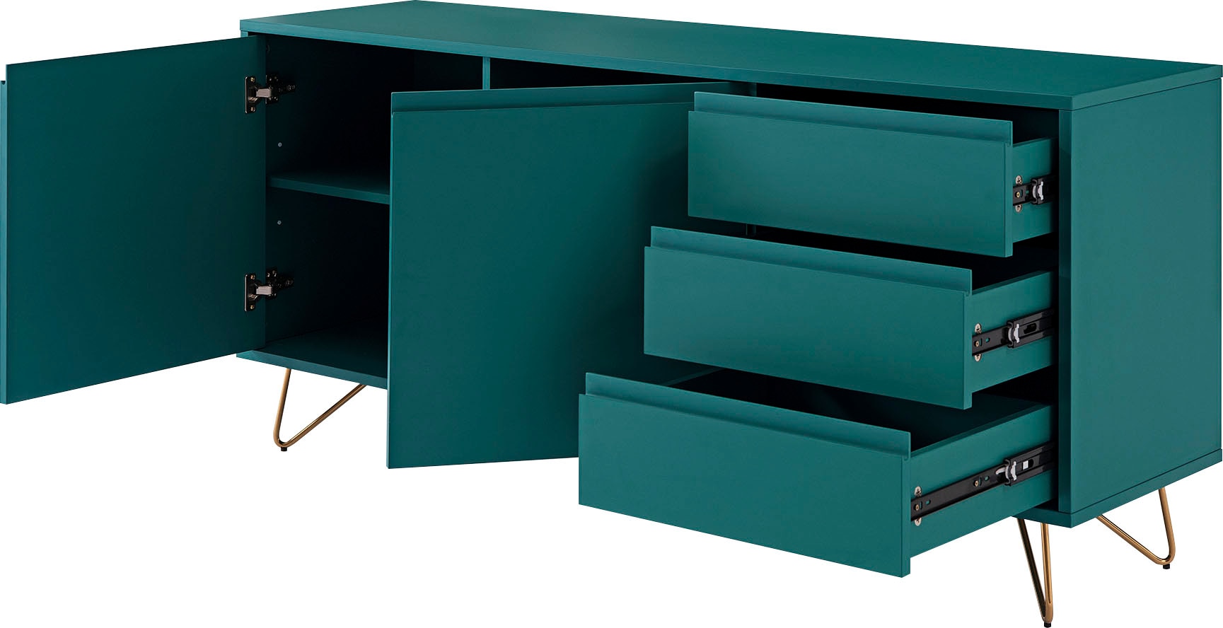 SalesFever Sideboard, Kommode mit Hairpin Beinen, Breite 150 cm