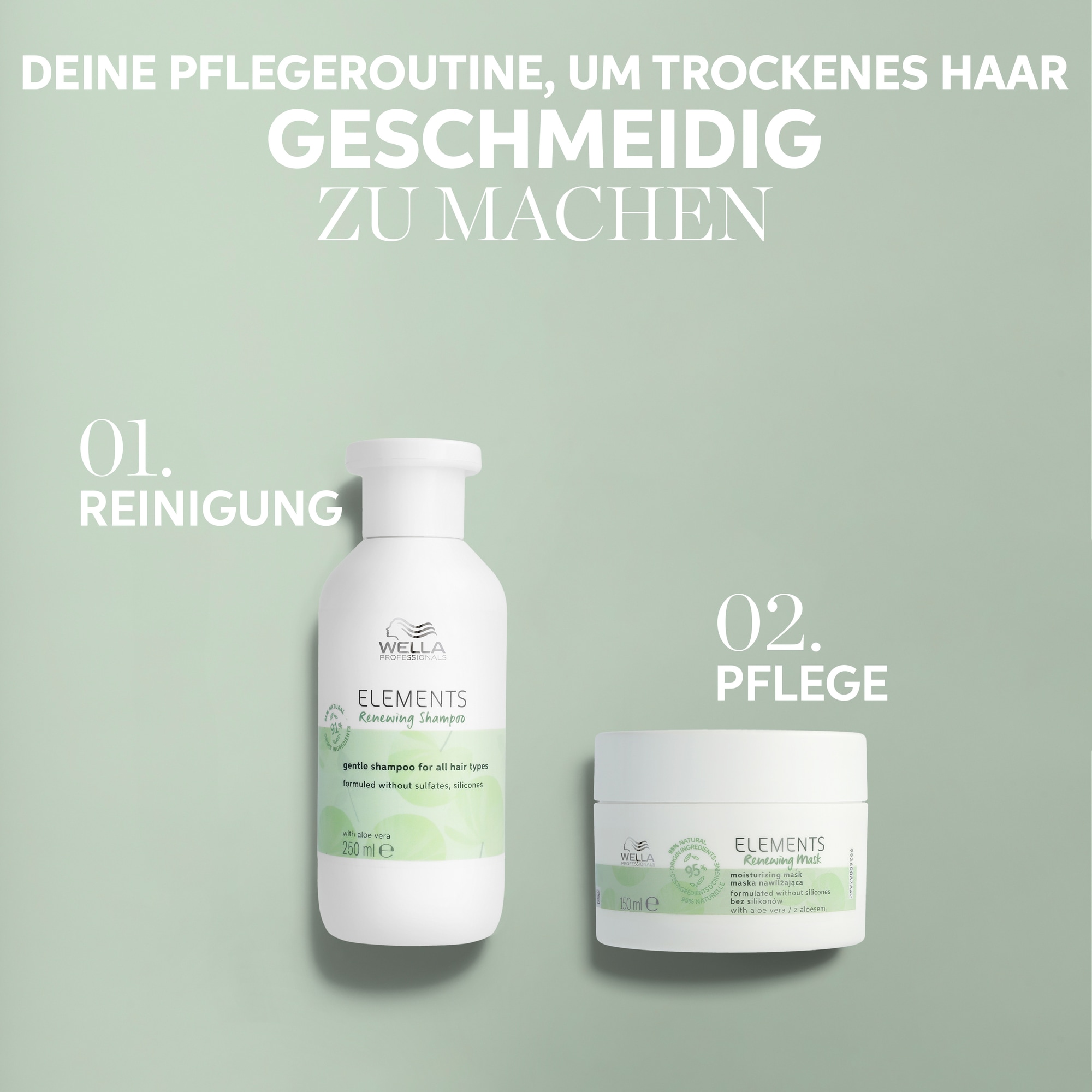 Wella Professionals Haarshampoo »Elements Shampoo« sanfte Pflege für empfindliche Kopfhaut und alle Haartypen