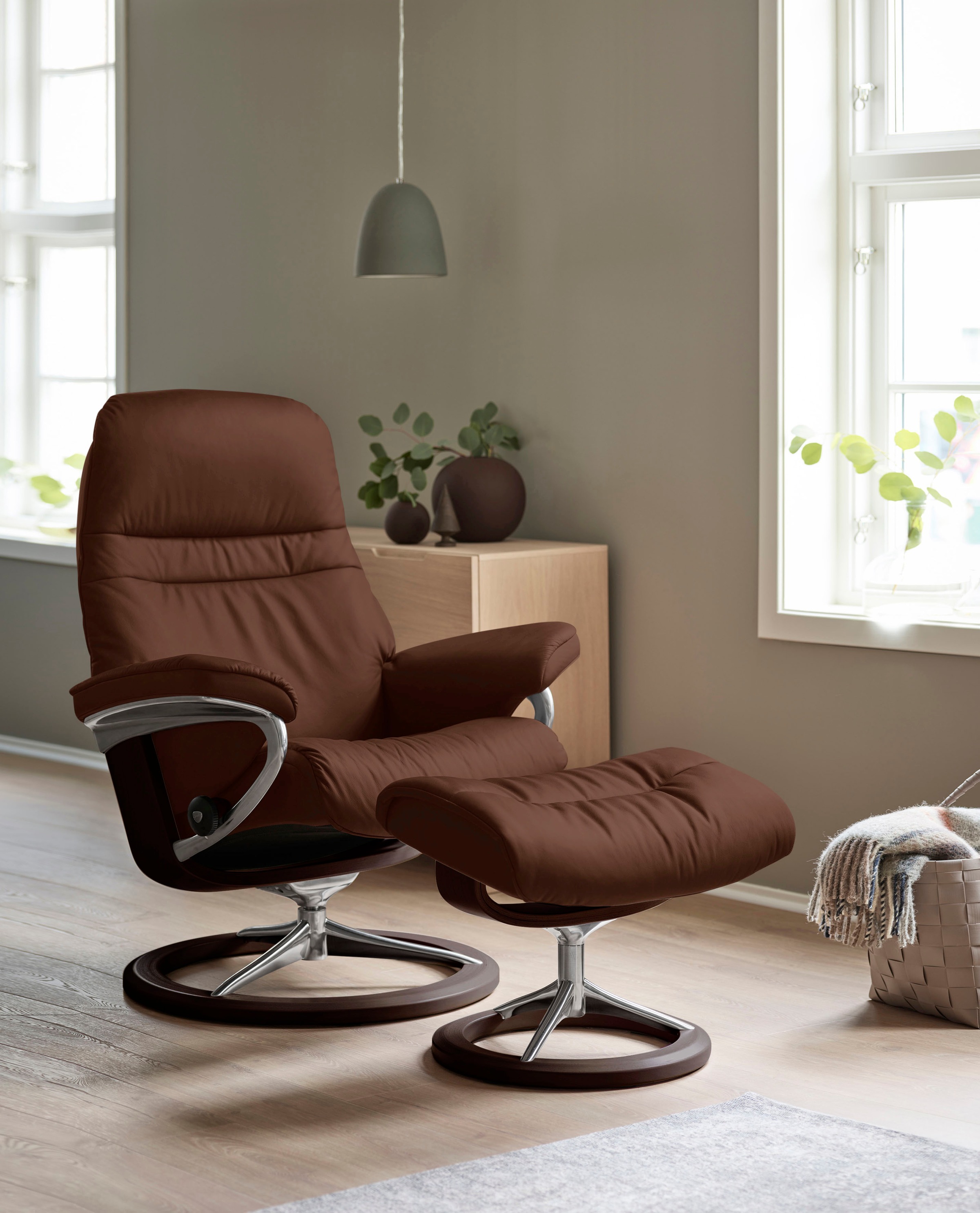 Stressless® Relaxsessel »Sunrise«, mit Signature Base, Größe S, Gestell Braun