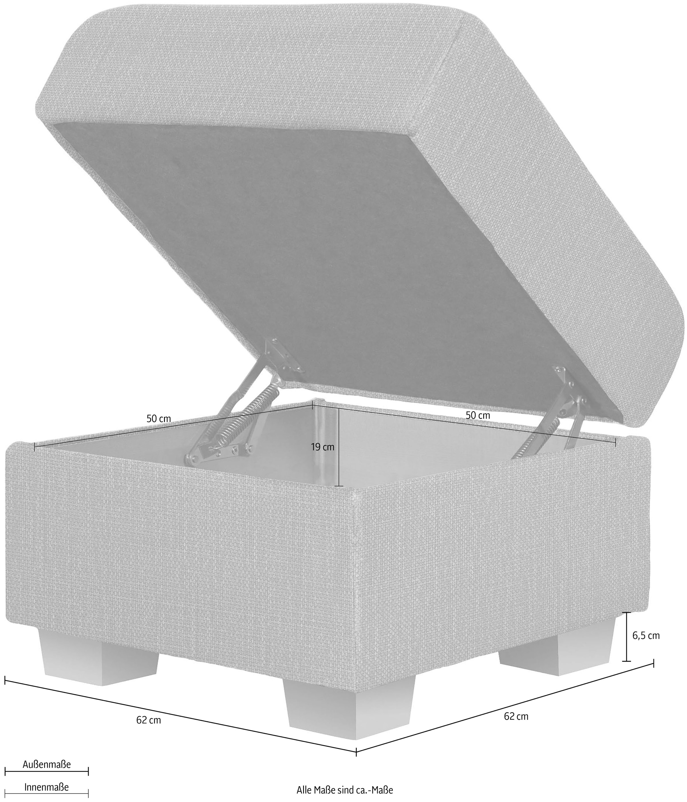 ADA trendline Hocker »Verdi«, mit Stauraum, passend zur Serie Verdi