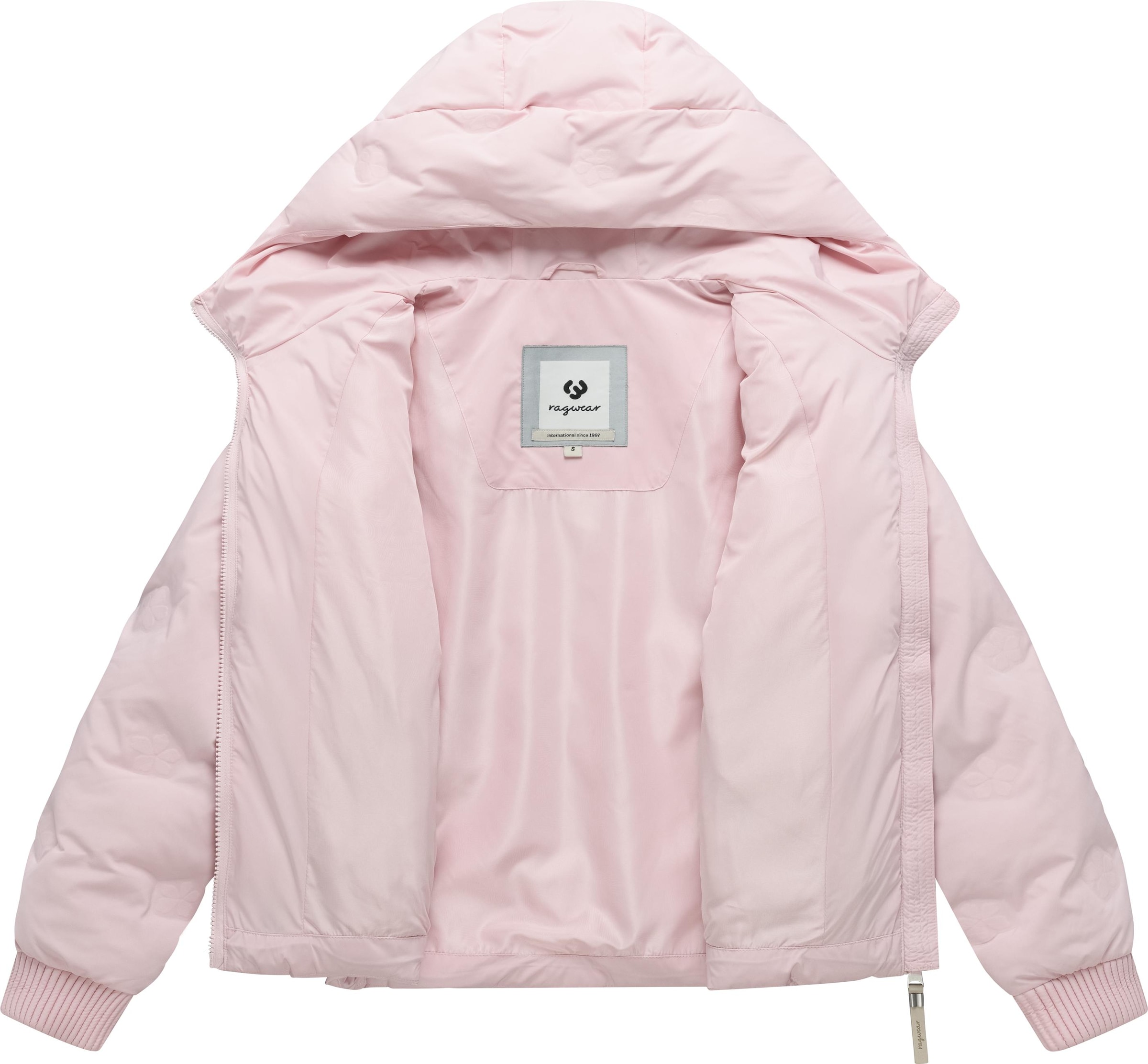 Ragwear Winterjacke »Winterjacke Lynnox Embossed Y« mit Kapuze Pufferjacke mit floraler Ton-in-Ton-Prägung