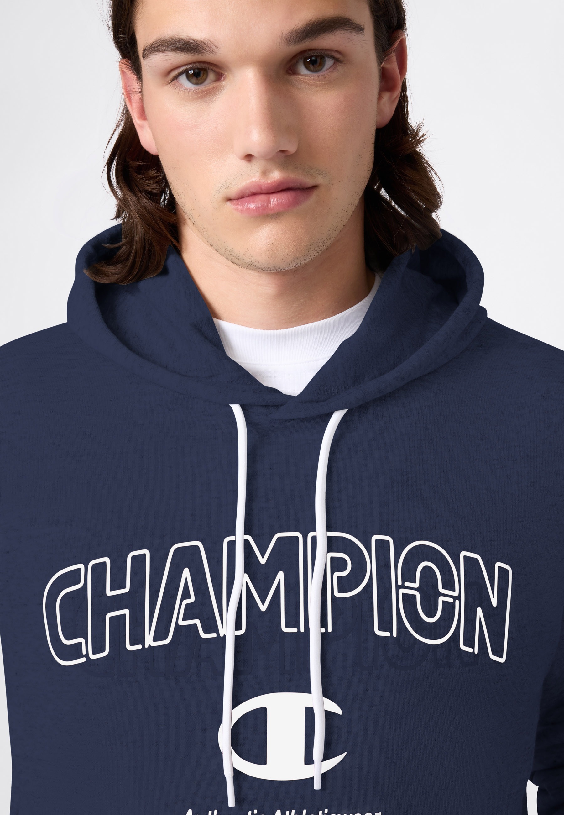 Champion Kapuzensweatshirt »Graphic Terry Hoodie«, sportlicher Stil, für Erwachsene, Rundhalsausschnitt
