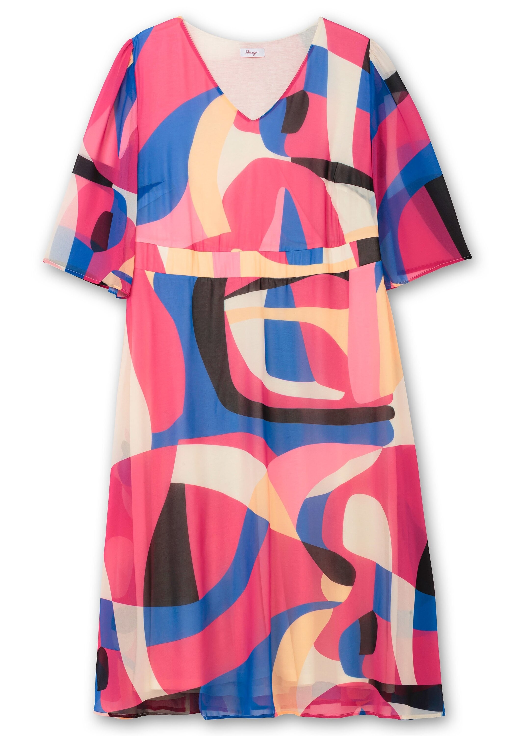 Sheego Sommerkleid »Maxikleid mit Grafikprint, im Lagenlook«