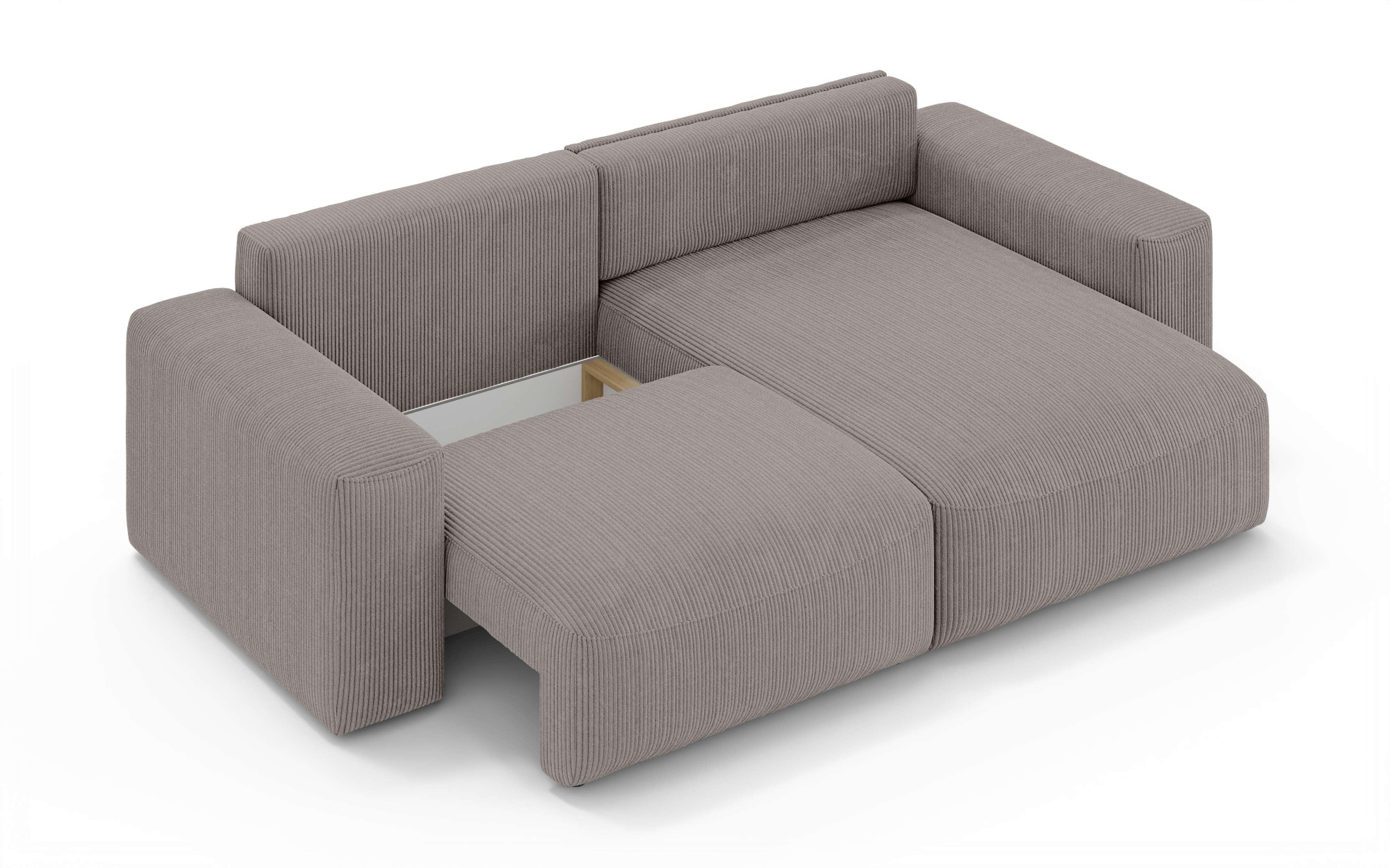 OTTO home Ecksofa »MATTS Schlafsofa mit Bettkasten, Maße B/T/H: 265/159/89 cm«, L-Form mit Recamiere rechts oder links, hoher Sitzkomfort