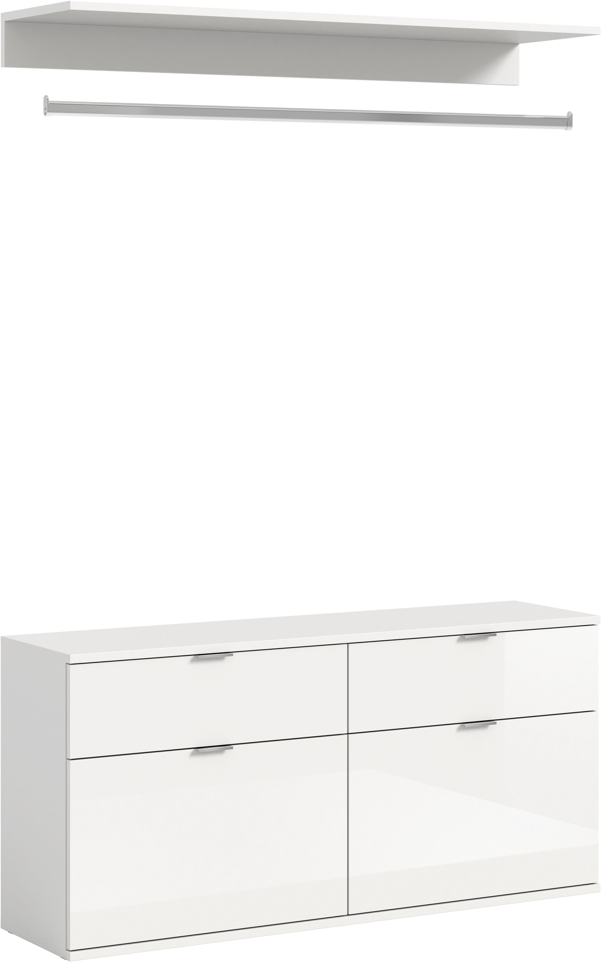 Inosign Garderoben-Set »Trondheim in weiß, Größe B/H/T: 121 cm cm x 61 cm cm x 34 cm cm