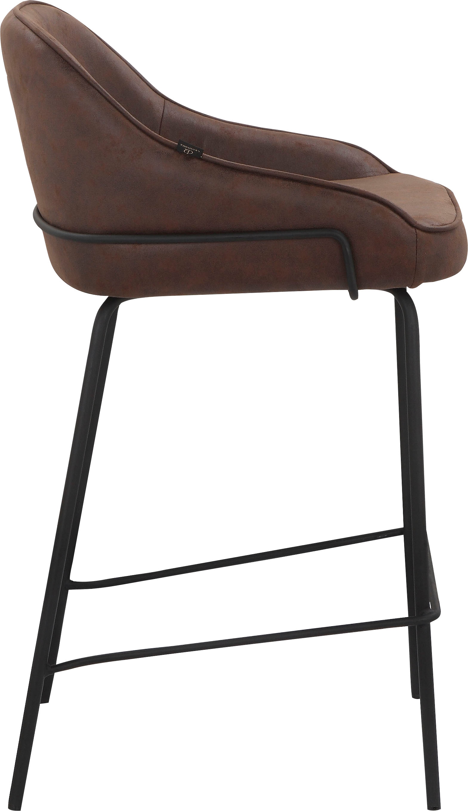Leonique 4-Fußstuhl »Puant«, 2 St., Luxus-Microfaser, mit Stoff aus Polyester/recyceltem Polyester, Sitzhöhe 65 cm