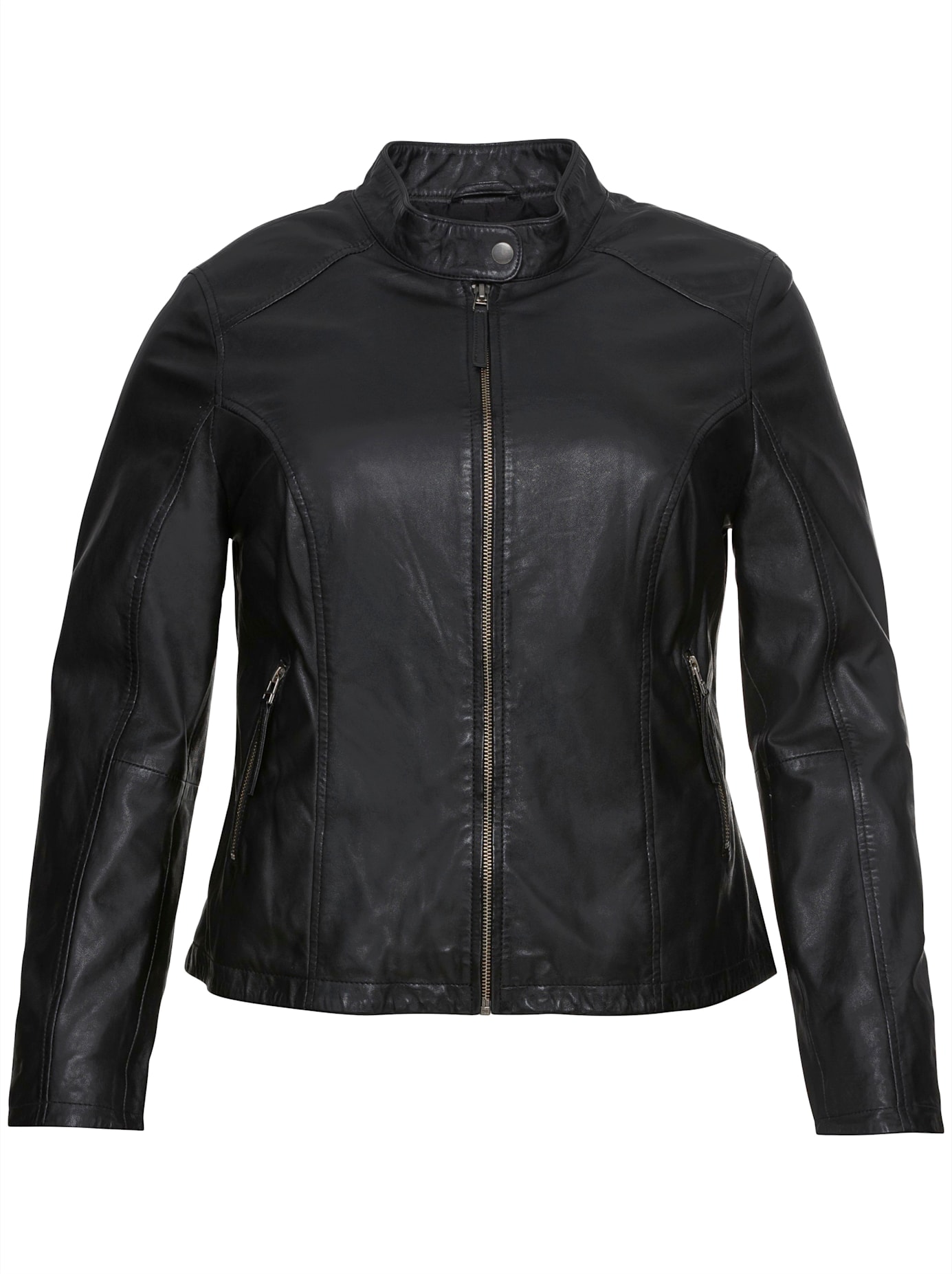 Sheego Lederjacke, ohne Kapuze