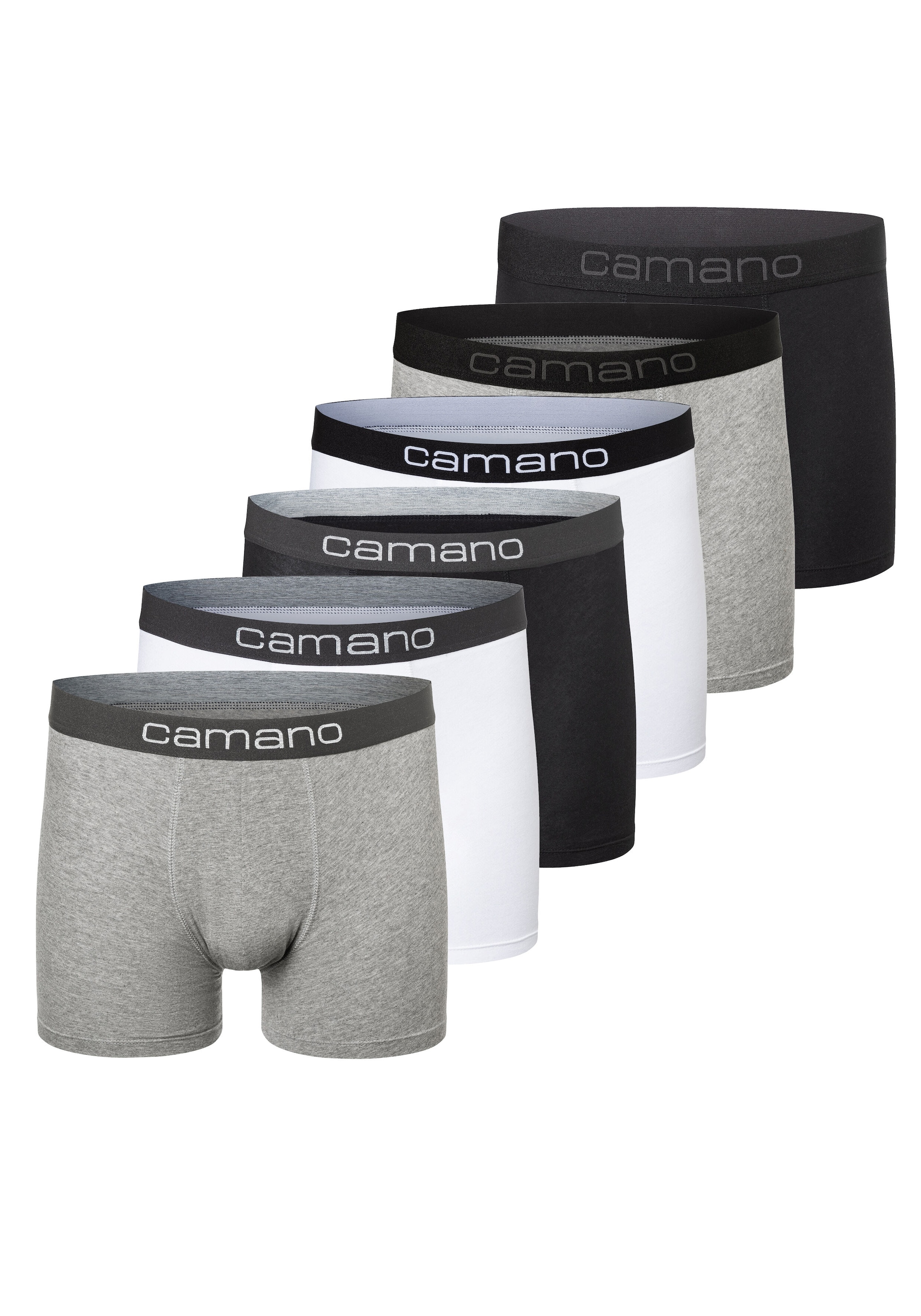 Camano Boxershorts, (6er Pack), mit Stretch-Logobund