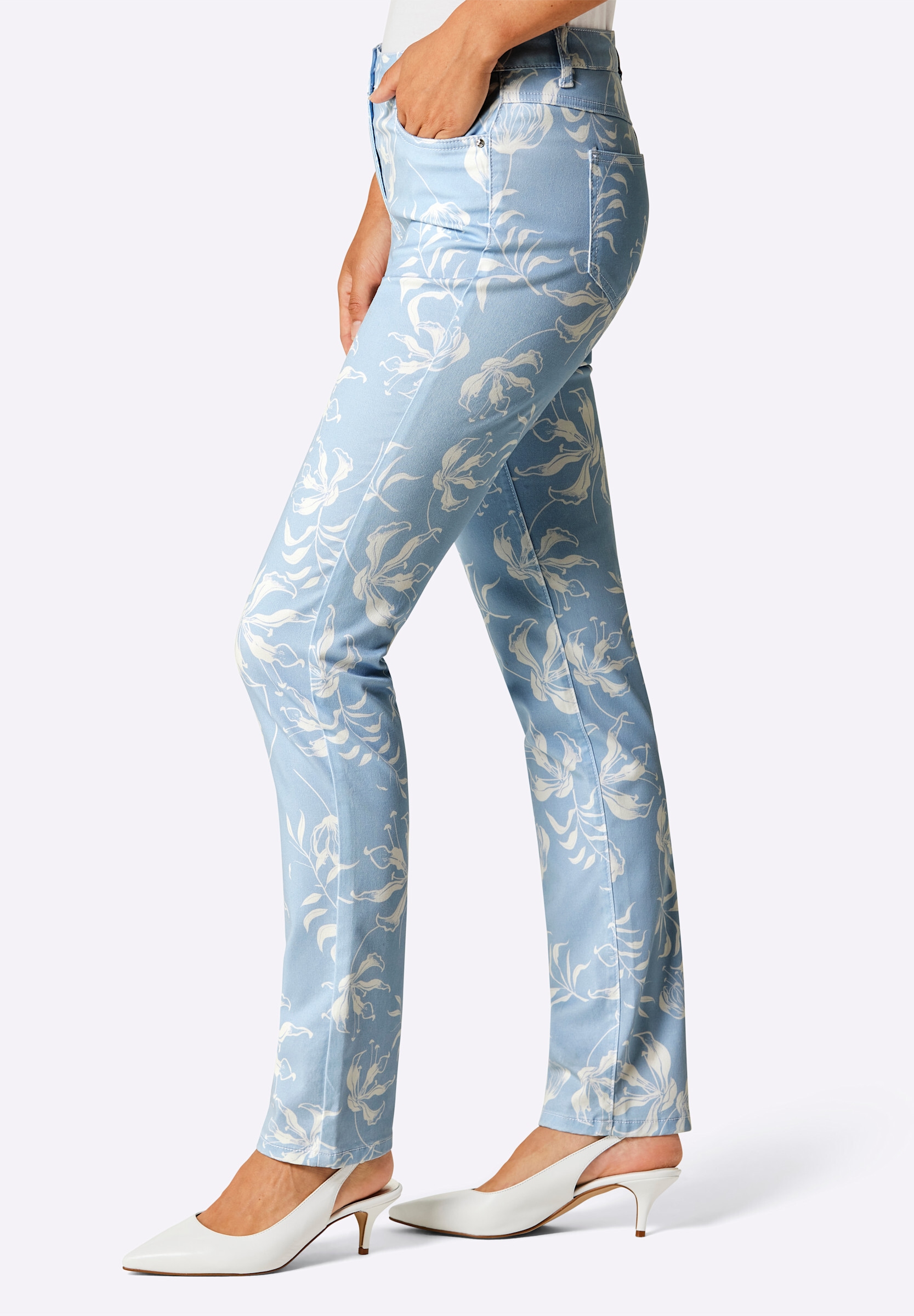 creation L 5-Pocket-Jeans »Lyocell-Baumwoll-Jeans Druckhose mit 55% Lyocell«