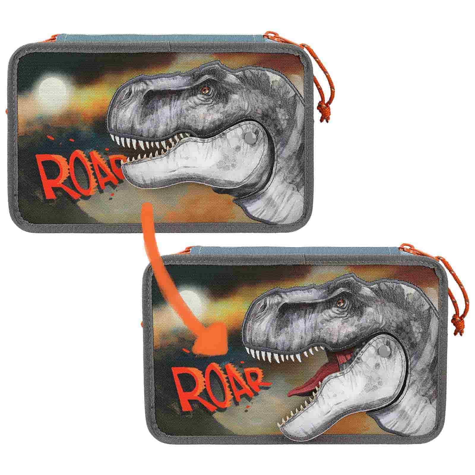 Depesche Buntstift »3-Fach Federtasche Roar Dino World 20 x 13 cm bunt«