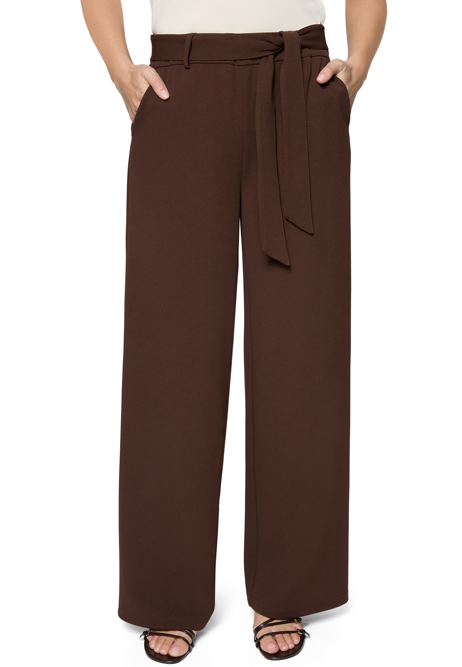 Zero Stoffhose »Hose mit Stoffgürtel«