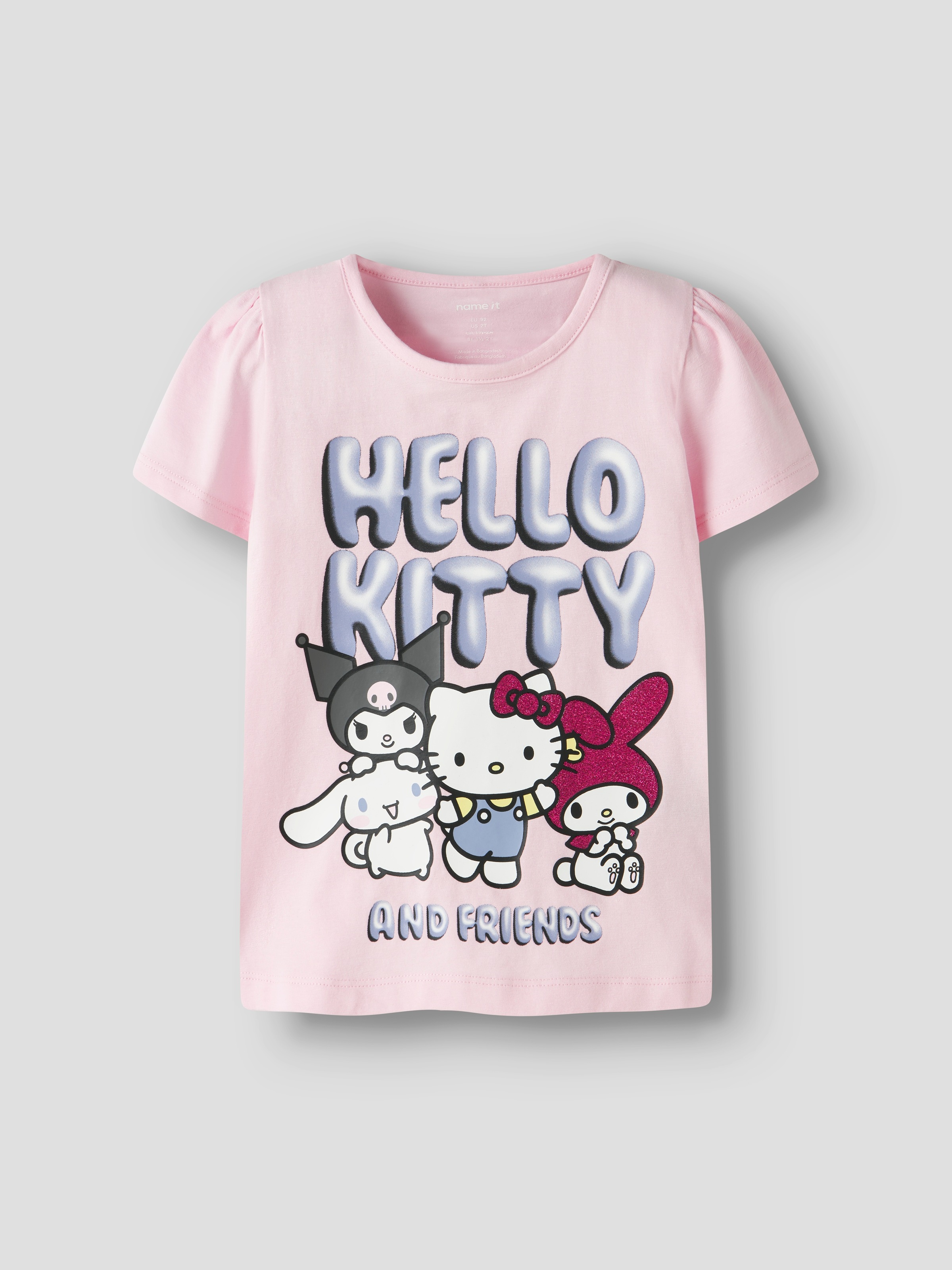 Name It Kurzarmshirt »NMFFIRA HELLOK SS TOP NOOS SKY« Baumwollmischung, Hello Kitty Druck