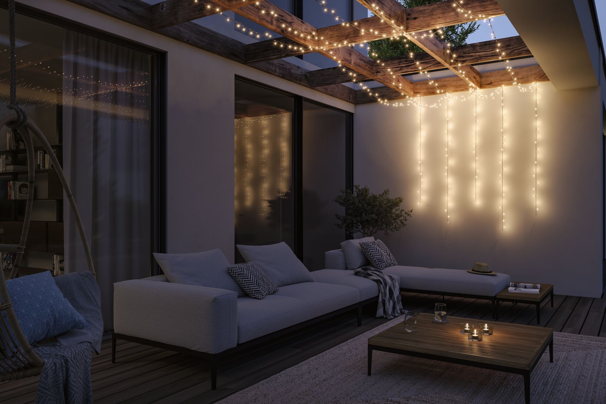 Paulmann LED-Lichterkette »Yuna IP44 Schwarz« 1 Stk.-flammig dimmbar
