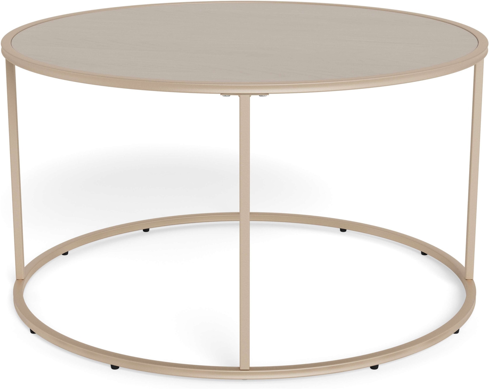 ACTONA GROUP Couchtisch »Seaford Kaffeetisch, Wohnzimmertisch« Runder Couchtisch mit grauer Melaminplatte und Stahlgestell, Ø80x45 cm