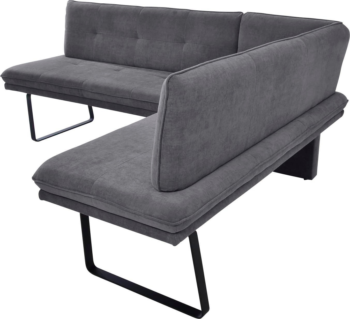 K+W Komfort & Wohnen Eckbank 1 Stk. tlg. Polstereckbank in Spitzkissenoptik, Sitz und Rücken gesteppt