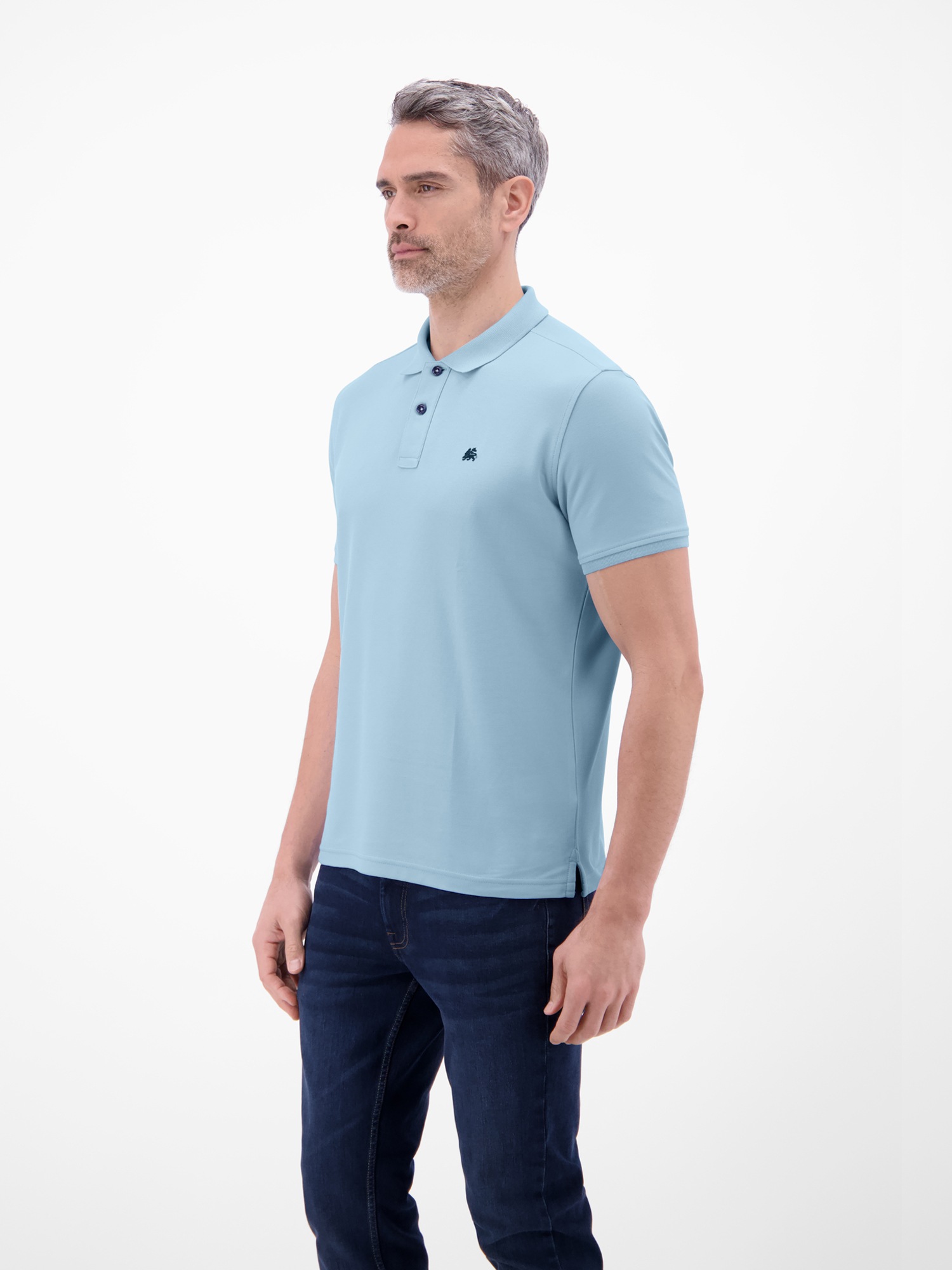 LERROS Poloshirt »Poloshirt, COOL & DRY und Logo-Stitch« Trocknet schnell, angenehm kühl, pflegeleicht, kurzarm, einfarbig