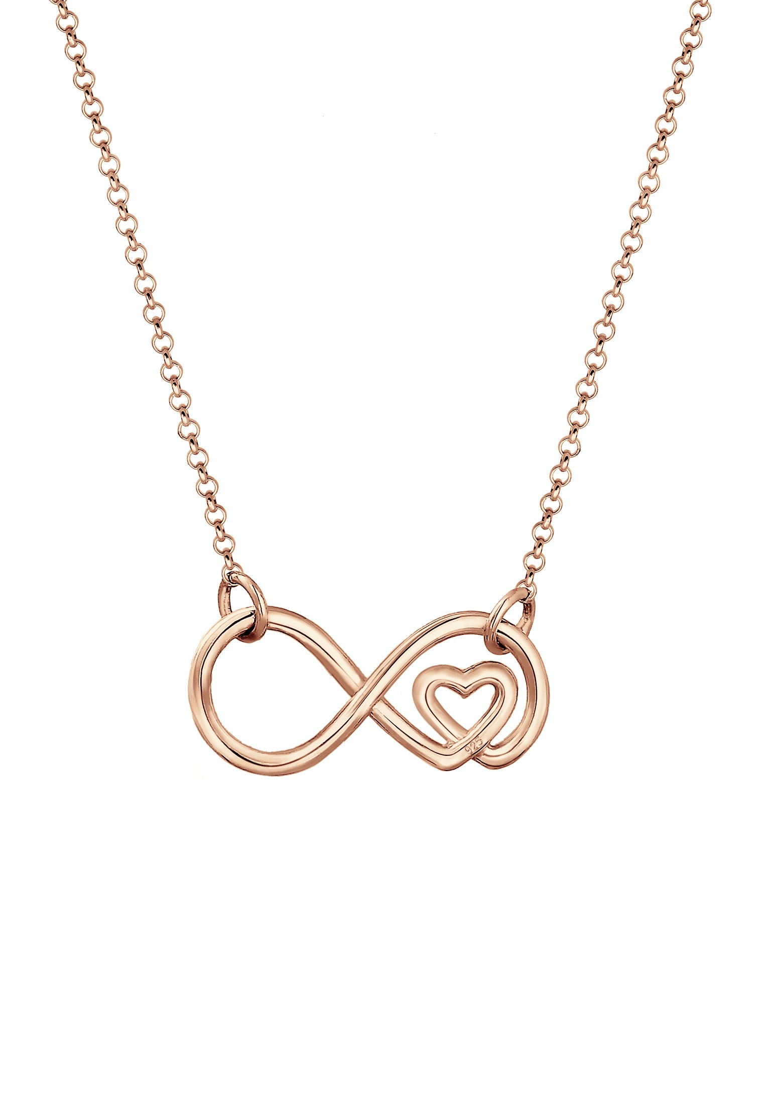 Elli Kette mit Anhänger »Halskette Infinity Unendlichkeit Herz 925 Sterling Silber«