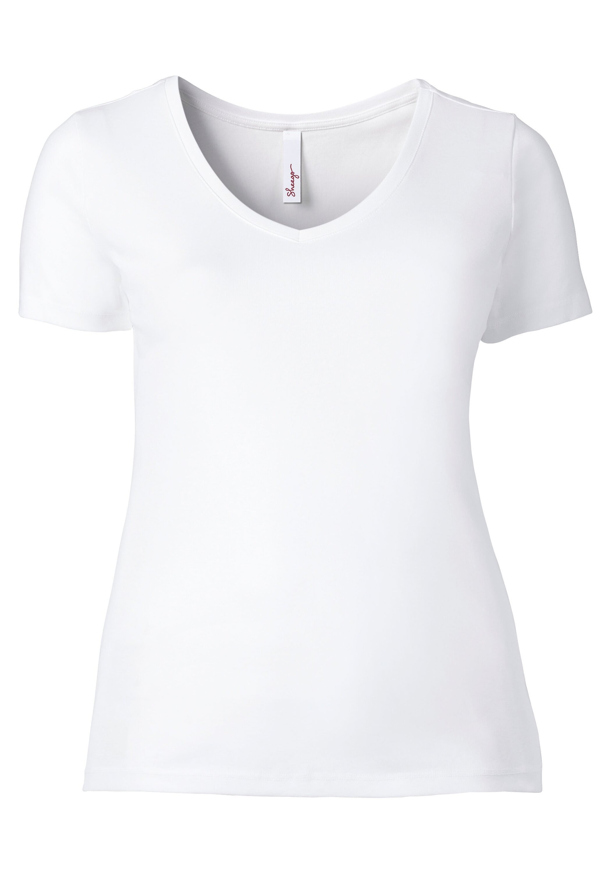 Sheego T-Shirt »T-Shirt mit V-Ausschnitt«, mit V-Ausschnitt