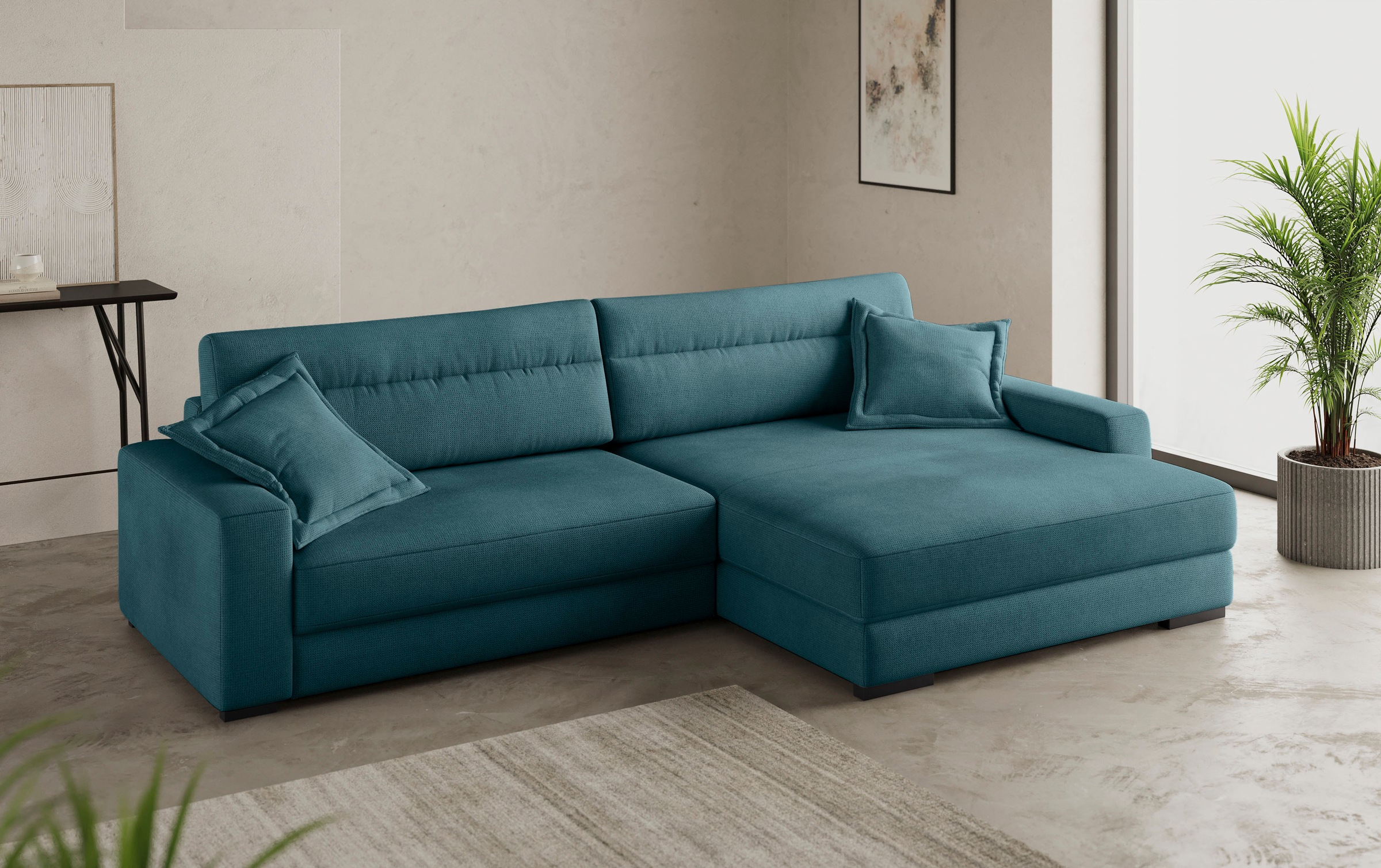 Mr. Couch Ecksofa »Marcello DuraFlex L-Form«, EasyBett, Bettkasten, Kaltschaumpolsterung, bis 140 kg belastbar
