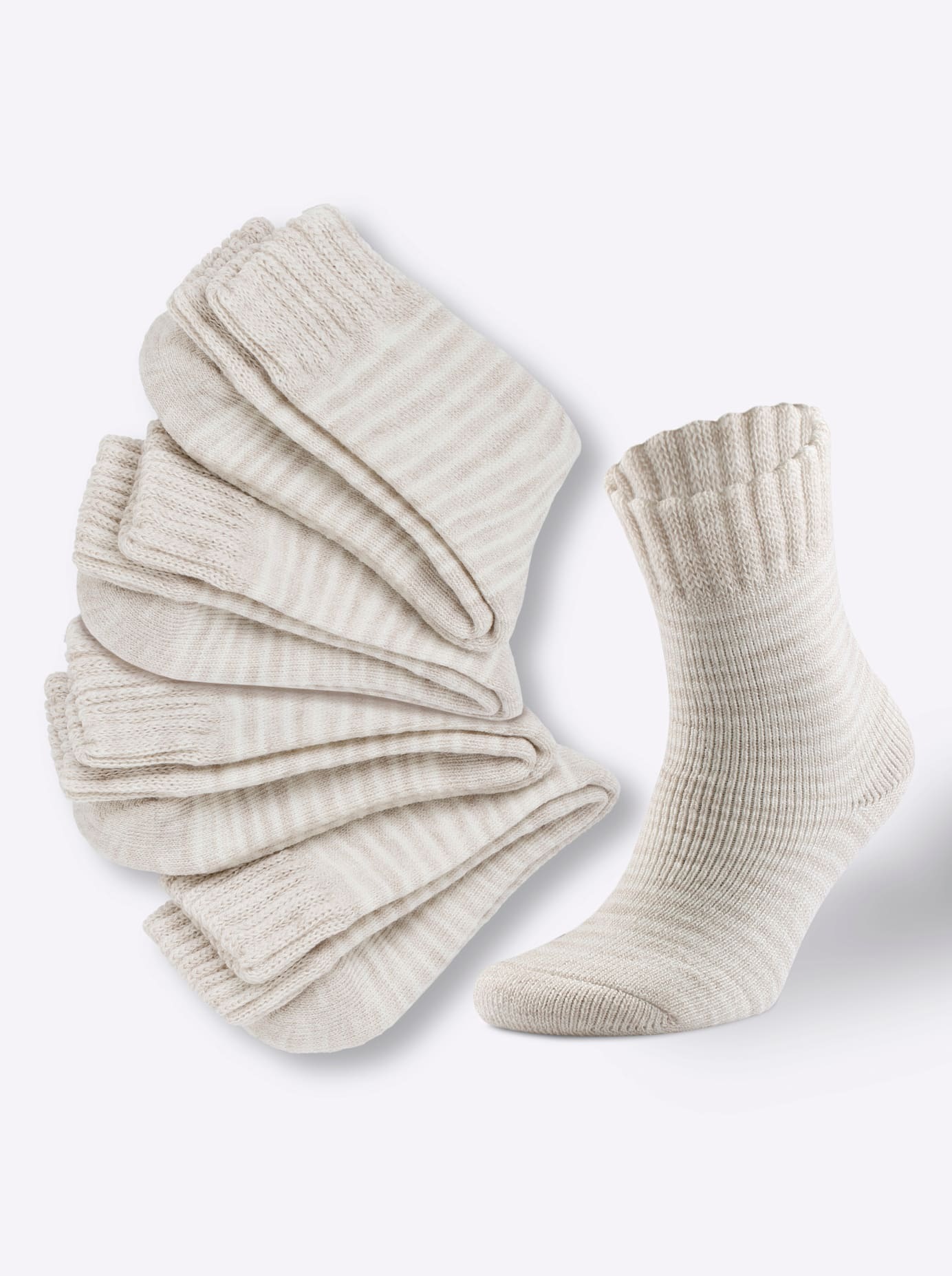Wäschepur Damen Socken 4 Stk. tlg. in beige, Größe 2