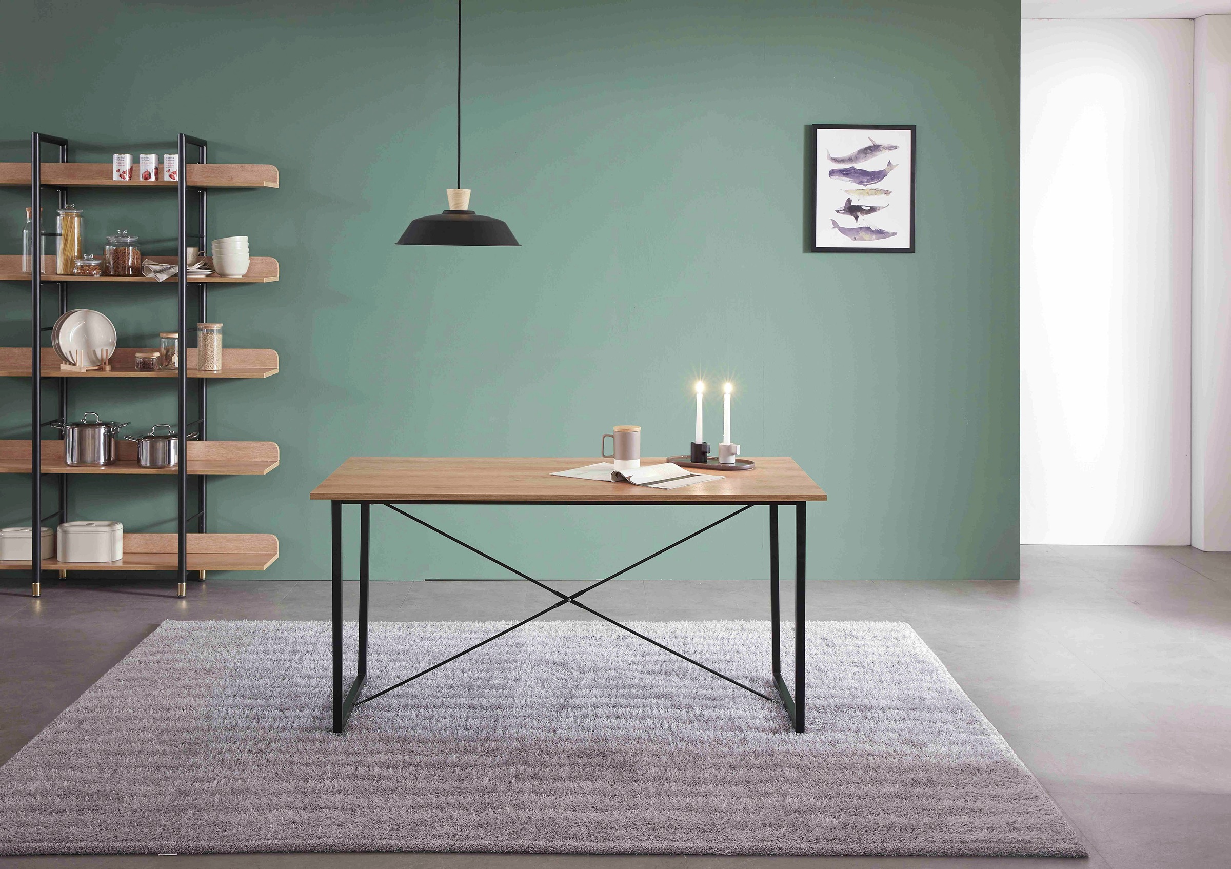 Home affaire Esstisch »Aage«, Akazie-Dekor, Breite 140 cm