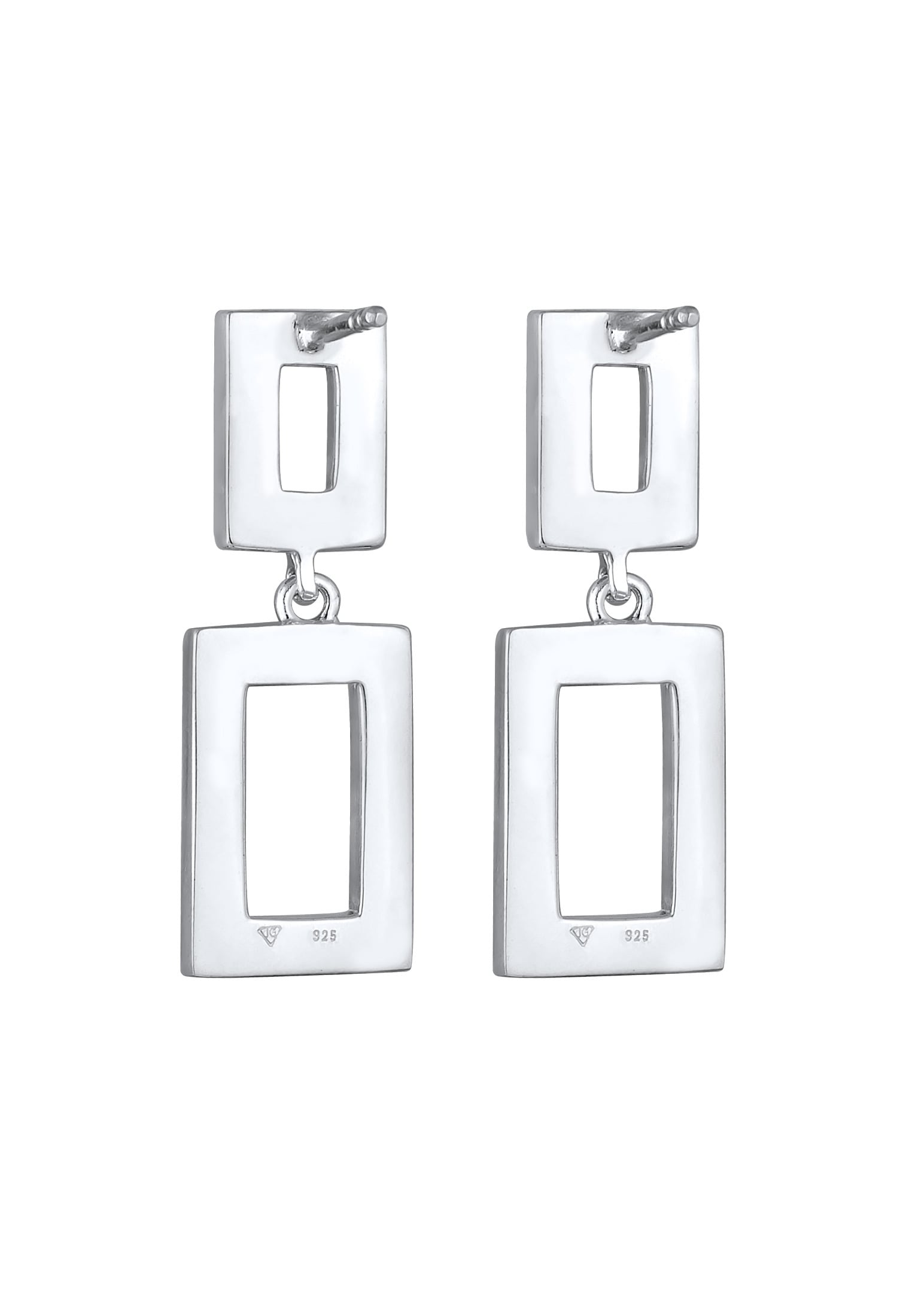 Elli Premium Paar Ohrstecker »Ohrringe Ohrhänger Kristalle Modern Geo Form 925 Silber«