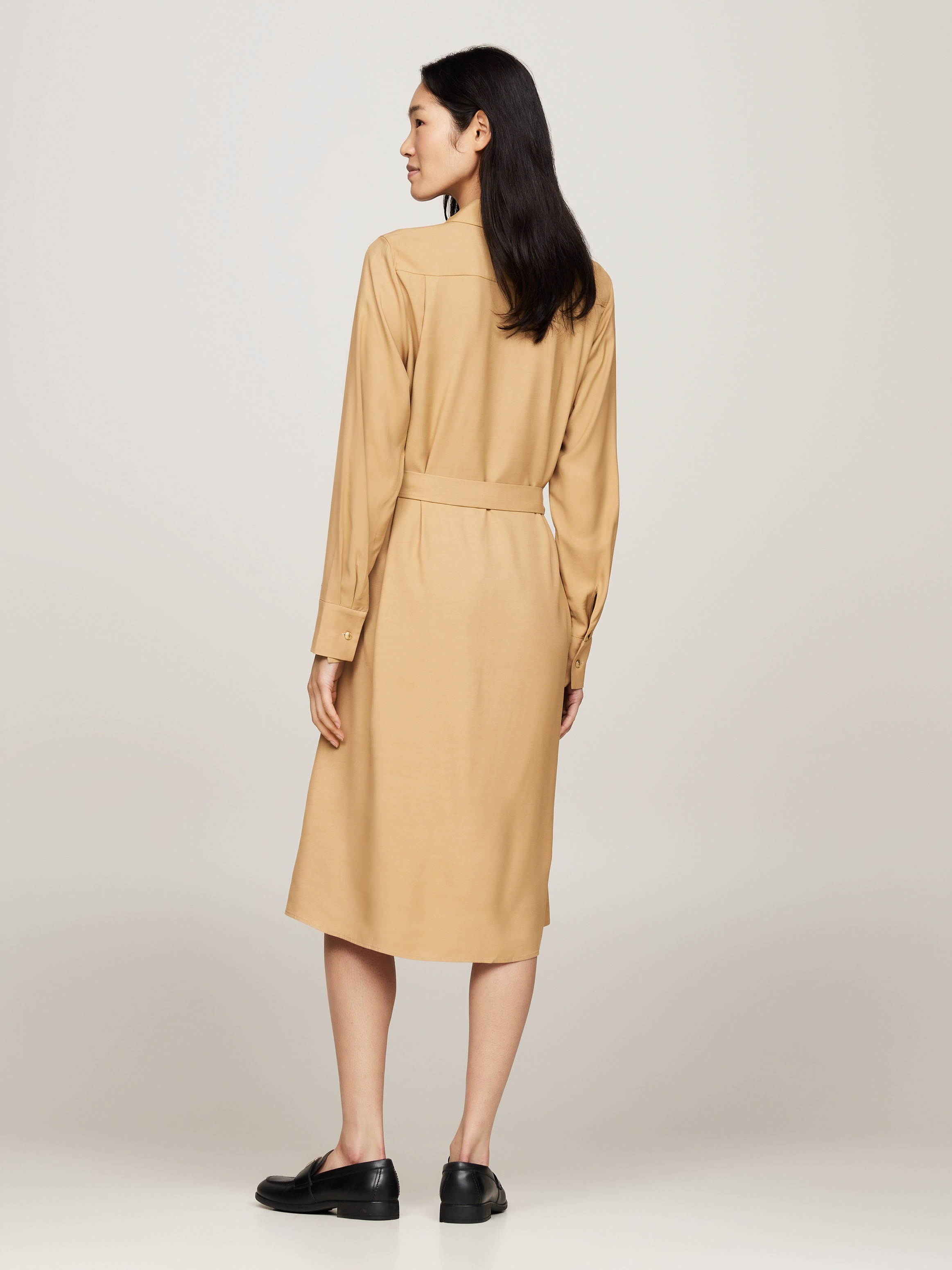 Tommy Hilfiger Hemdblusenkleid »FLUID VISCOSE SHIRT DRESS«, fließende Viskose Qualität