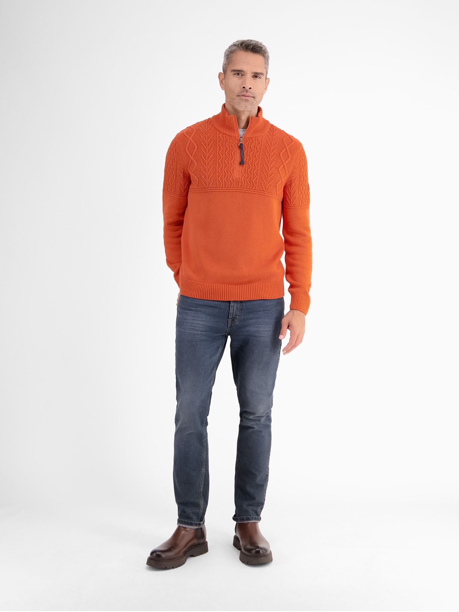 LERROS Strickpullover »LERROS Stricktroyer mit Cable-Muster«