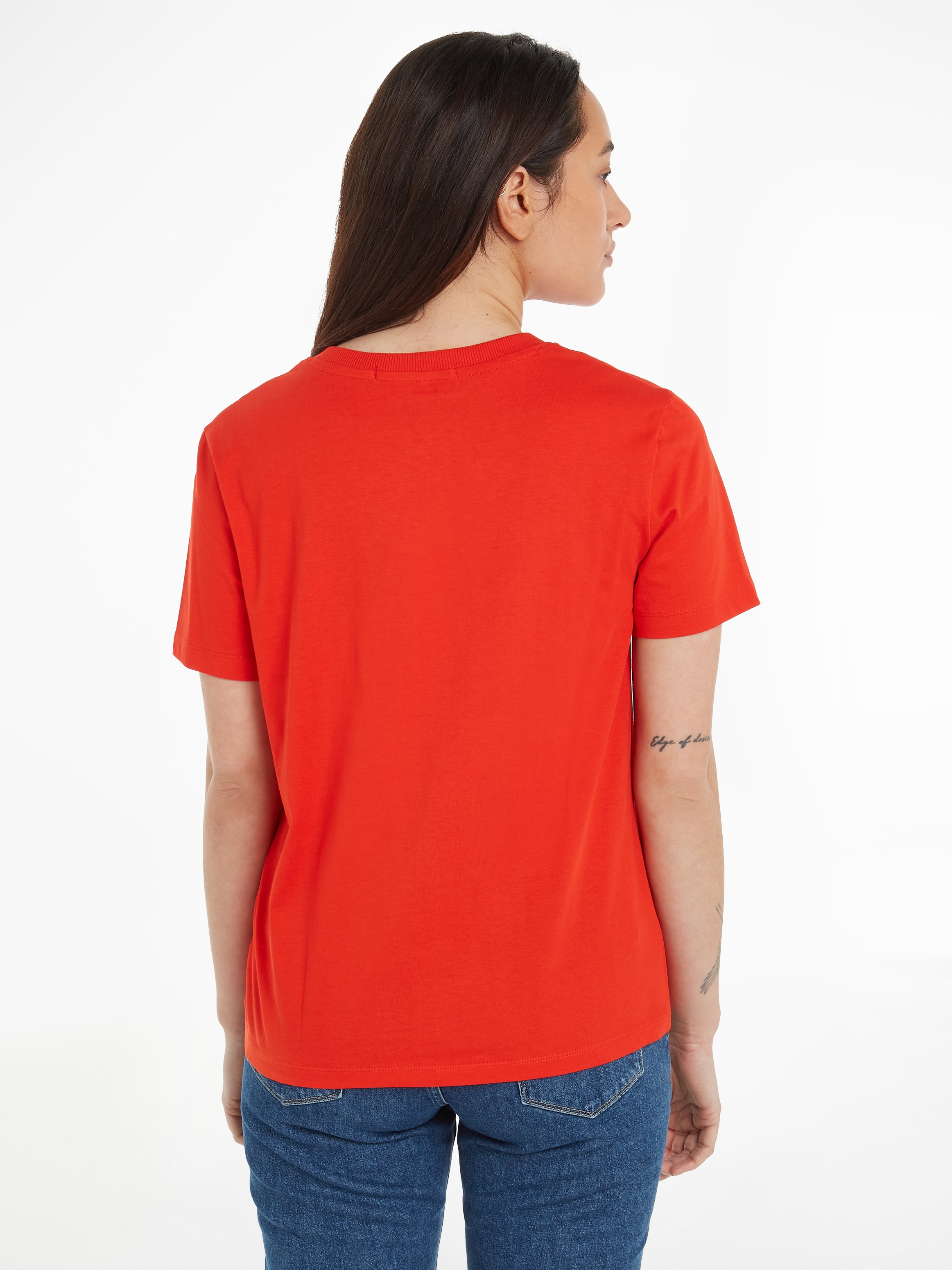 Calvin Klein Jeans T-Shirt »CK EMBRO BADGE V-NECK TEE«, mit Logomarkenlabel