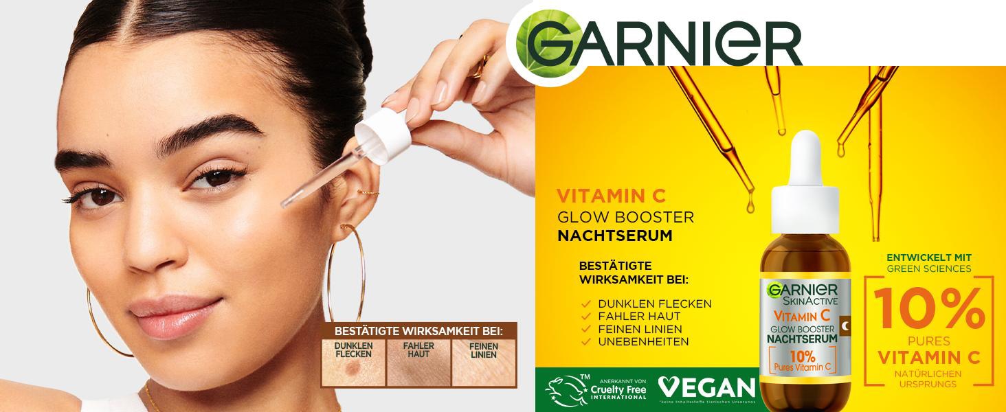 GARNIER Booster bestellen OTTO C Vitamin Glow online »Garnier bei Nachtserum« Gesichtsserum