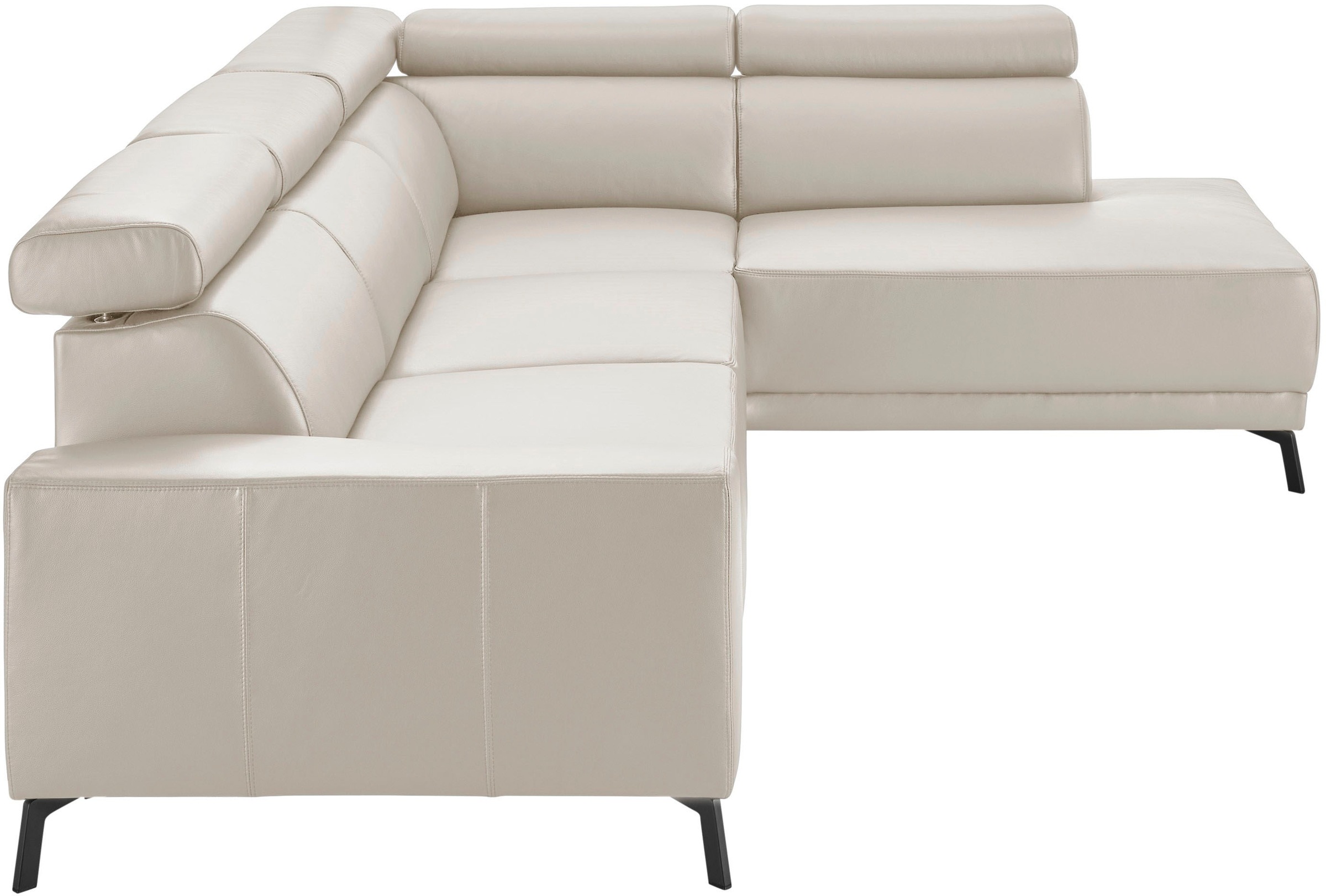 3C Candy Ecksofa »Greve modern und bequem, inkl. manueller Kopfteilverstellung, L-Form« wahlweise mit motorischem Sitzvorzug