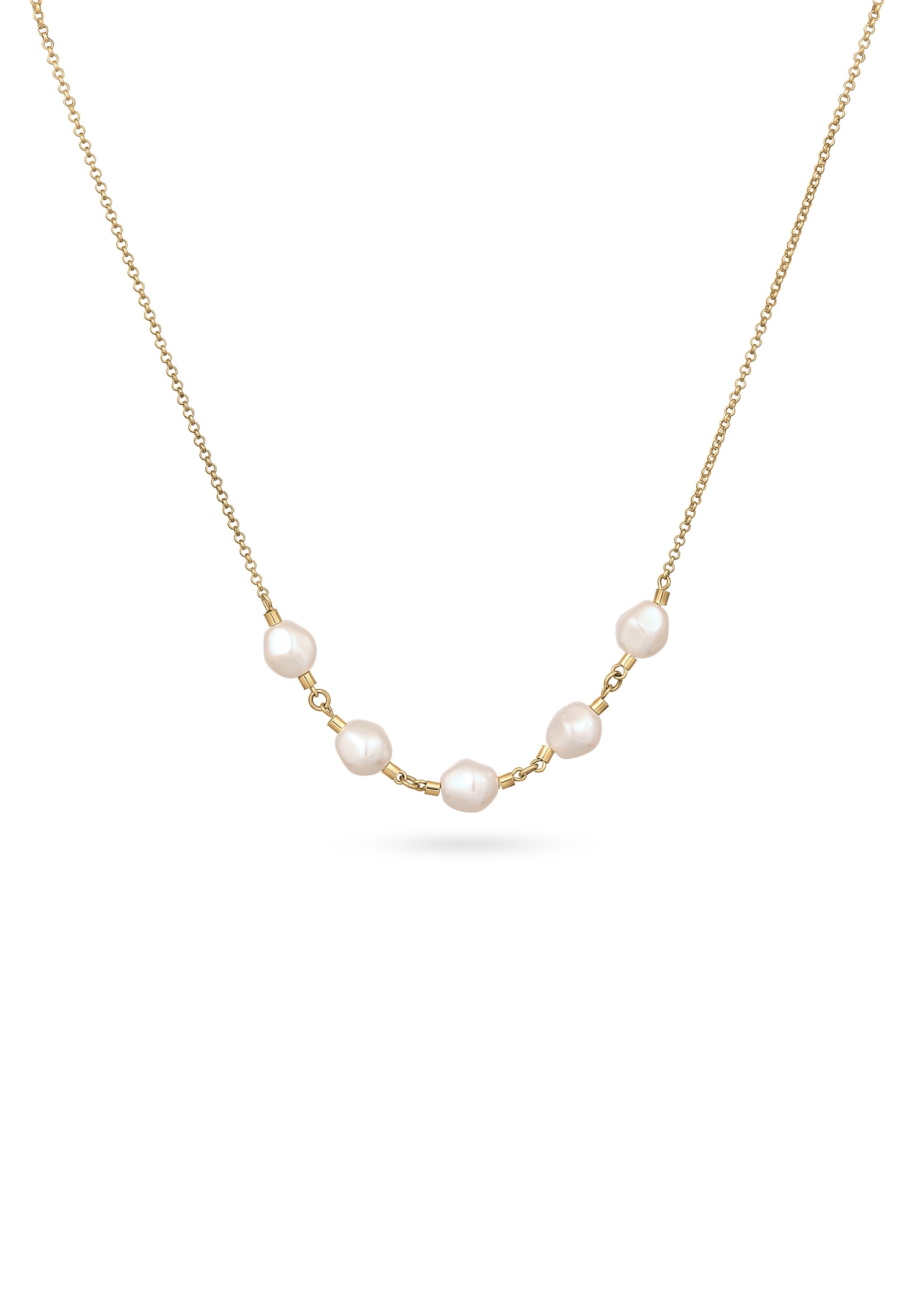 Elli Silberkette »Halskette mit Perlen von Swarovski® Weiß 925 Sterling Silber«