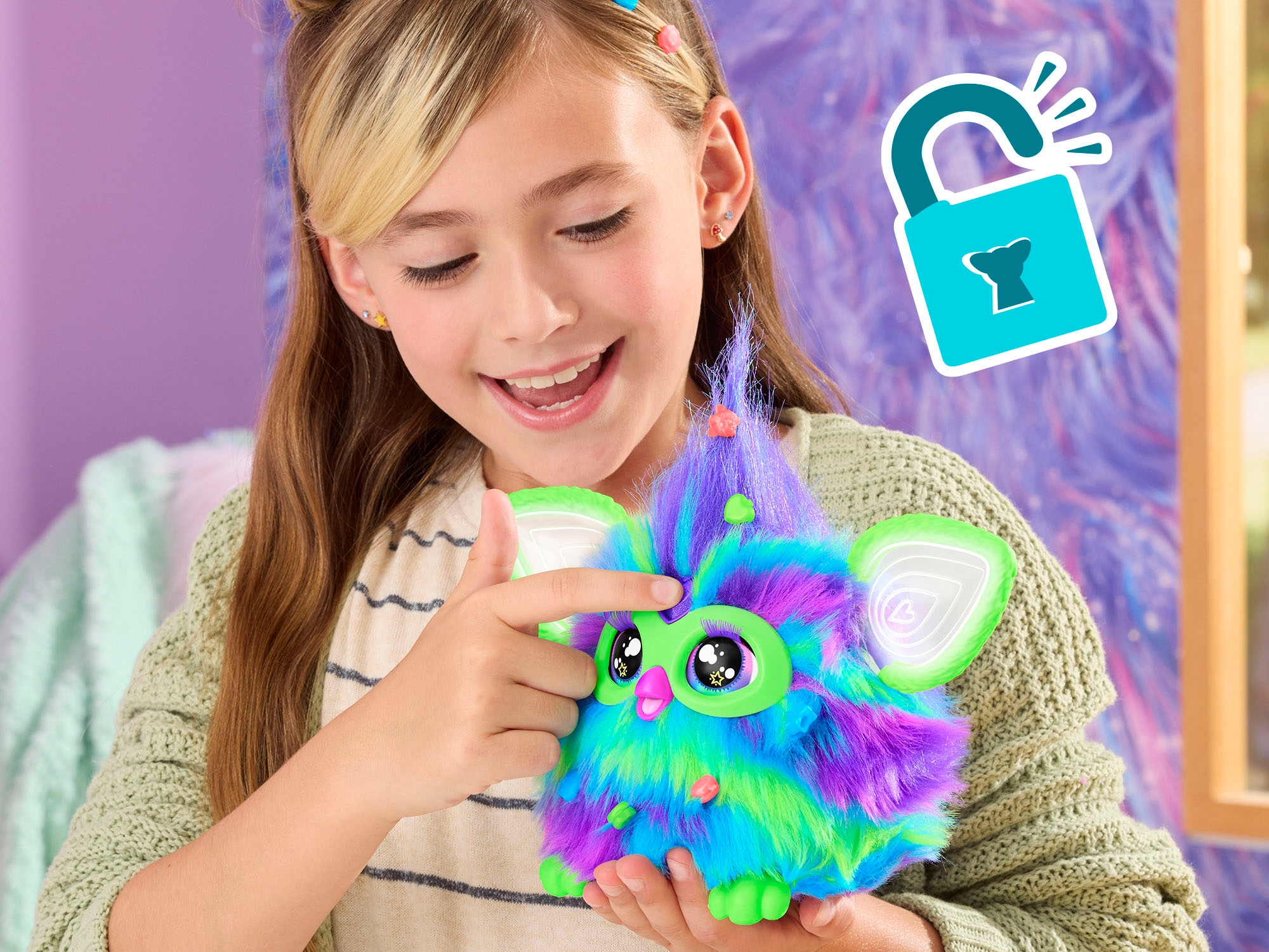 Hasbro Plüschfigur »Furby Galaxy (leuchtet im Dunkeln)«, mit Sound